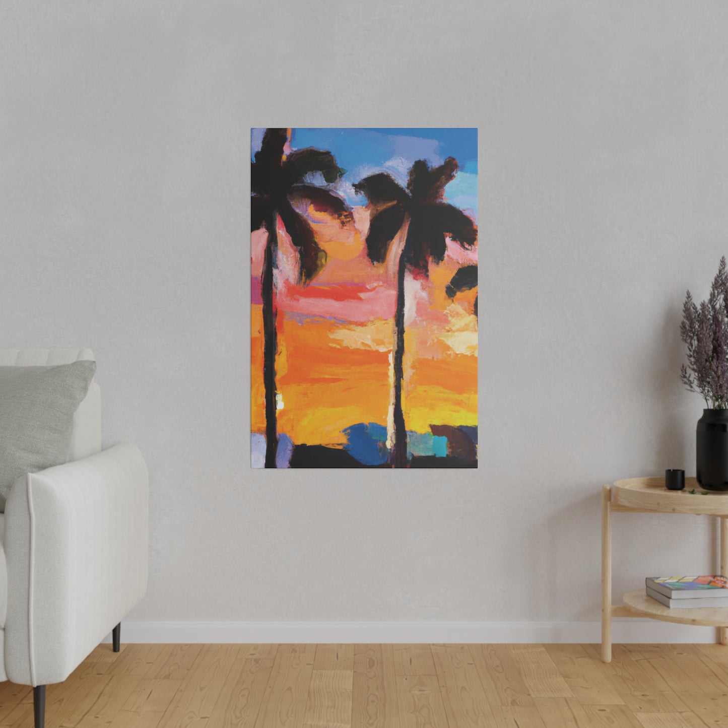 3236E - Miami Beach Sunset Painting Print | Miami | Beach | Sunset | Poster | Home Decor | Wall Art | Canvas