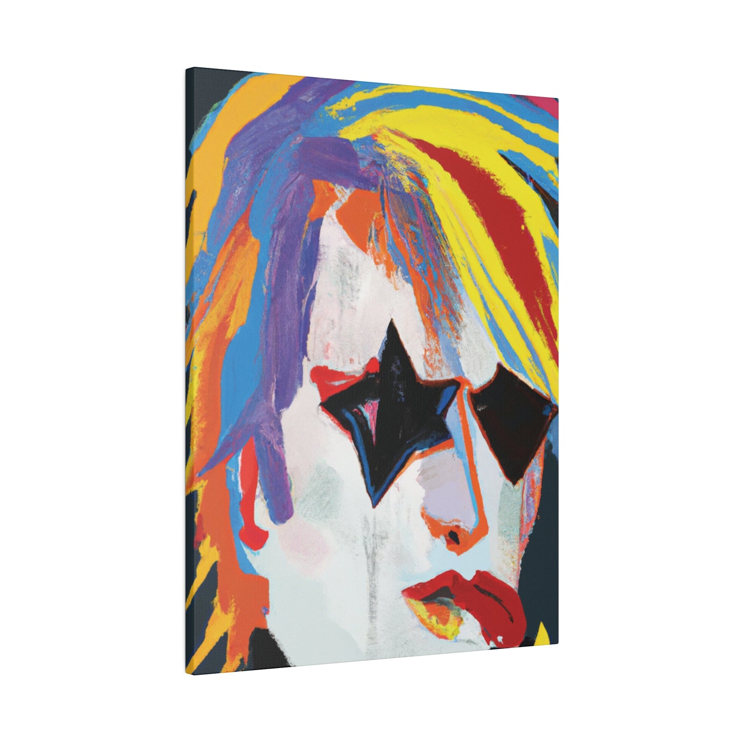 5673A - Rockstar Painting Print | Face | Abstract | Poster | Home Decor | Wall Art | Music Art | Canvas