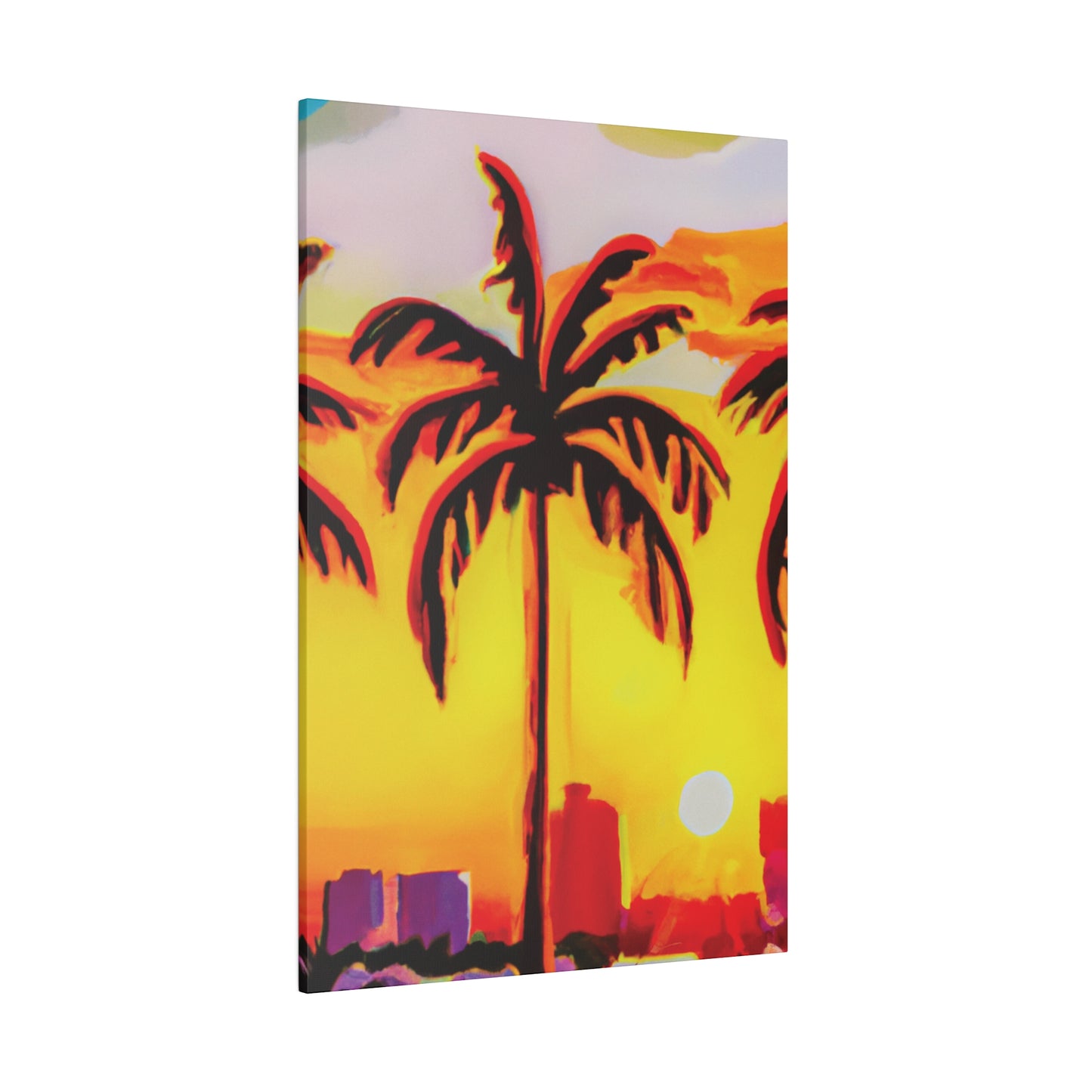 6539T - Miami Beach Sunset Painting Print | Miami | Beach | Sunset | Poster | Home Decor | Wall Art | Canvas