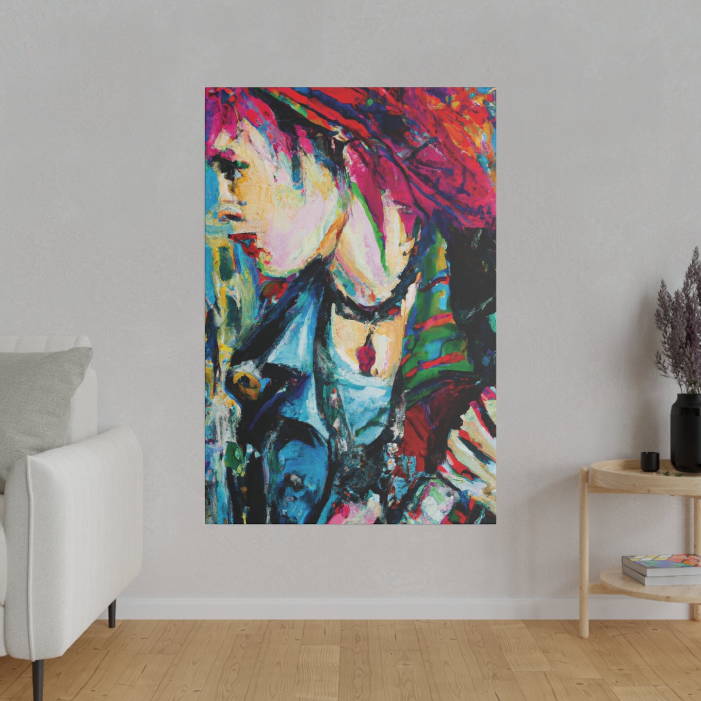 4106Q - Rockstar Oil Painting Style Print | Poster | Home Decor | Wall Art | Music Art | Canvas