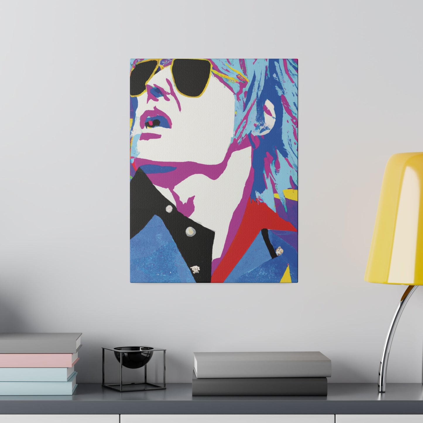 2808M - Rockstar Painting Print | Face | Abstract | Poster | Home Decor | Wall Art | Music Art | Canvas