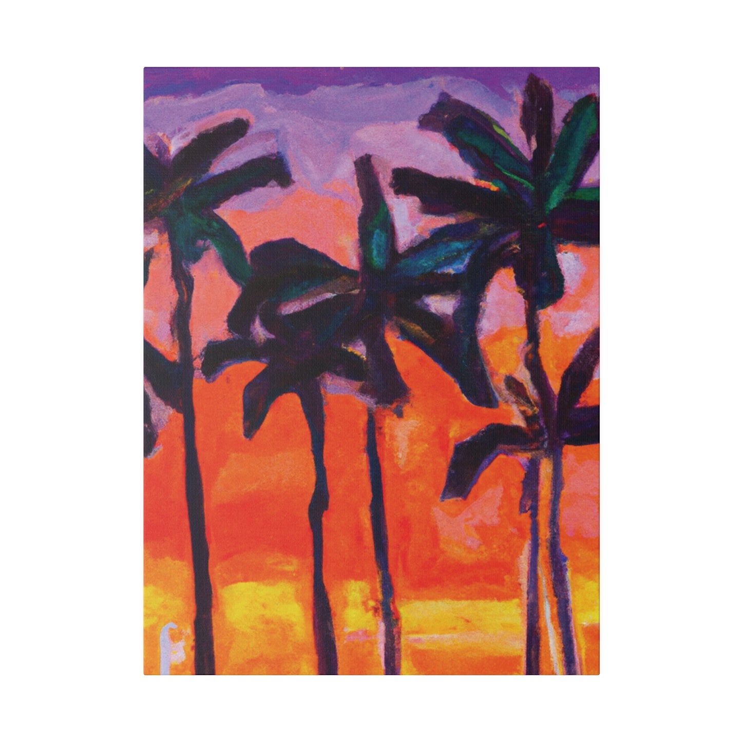 5618V - Miami Beach Sunset Painting Print | Miami | Beach | Sunset | Poster | Home Decor | Wall Art | Canvas