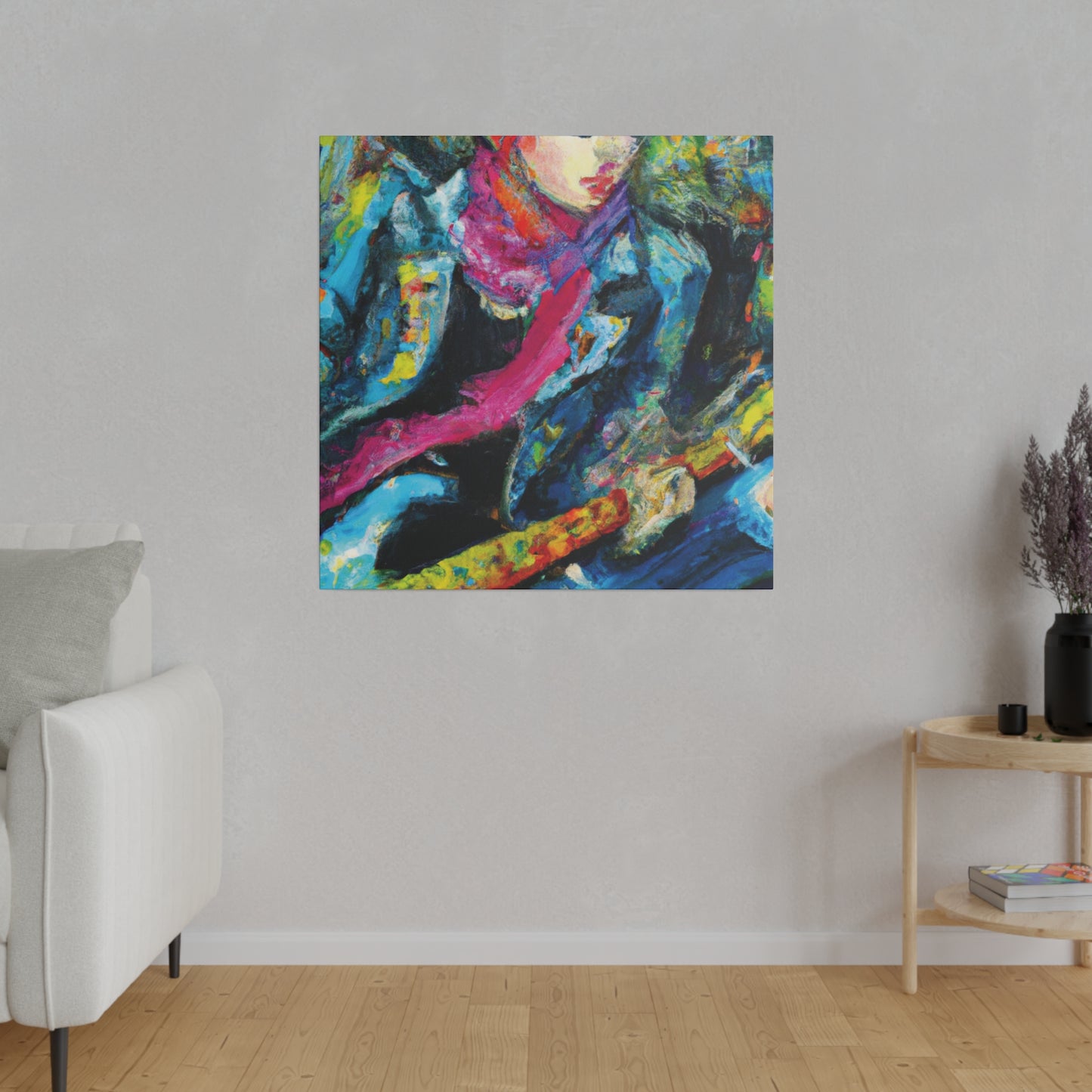 9823X - Rockstar Oil Painting Style Print | Poster | Home Decor | Wall Art | Music Art | Canvas