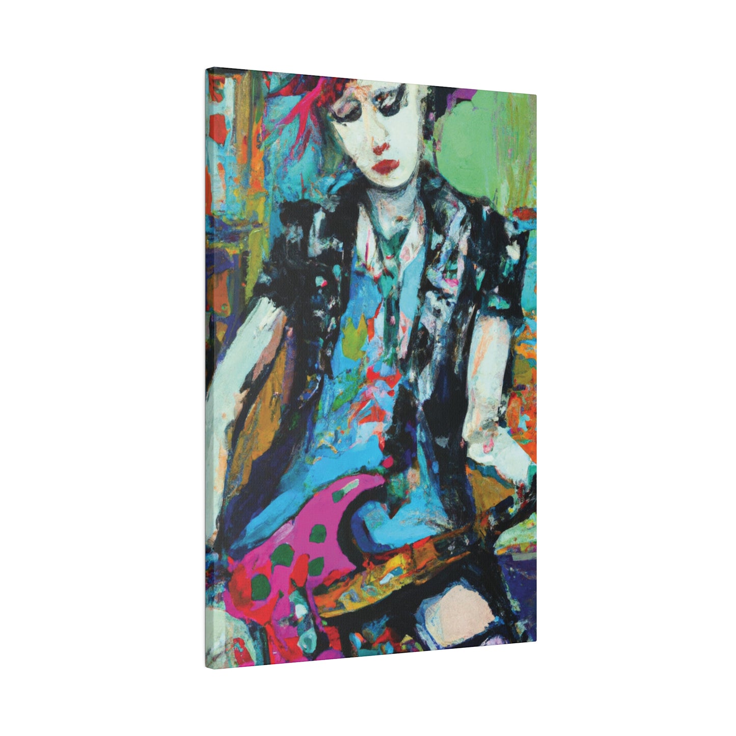 8725A - Rockstar Oil Painting Style Print | Poster | Home Decor | Wall Art | Music Art | Canvas