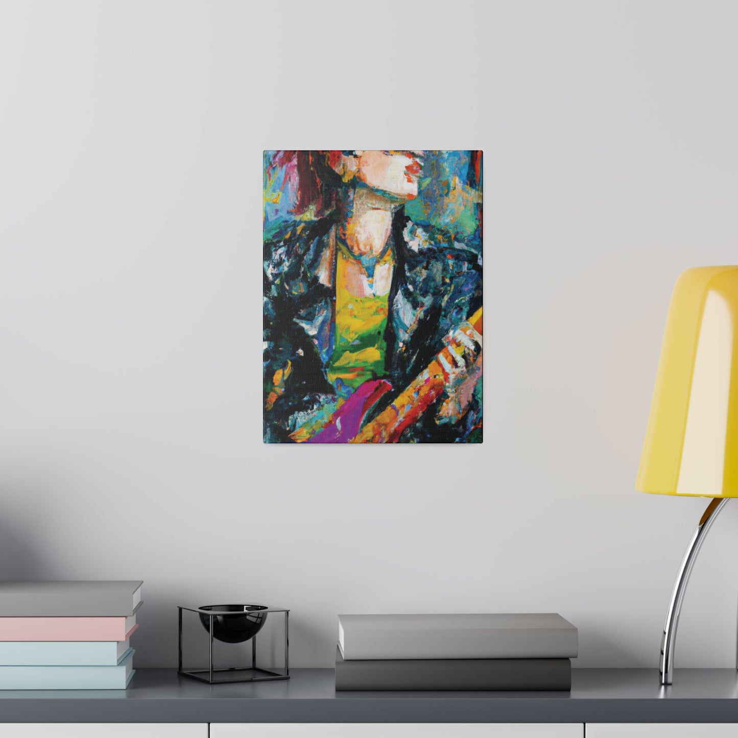 4638F - Rockstar Oil Painting Style Print | Poster | Home Decor | Wall Art | Music Art | Canvas