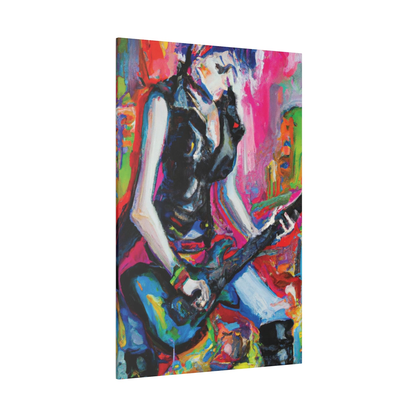 795W - Rockstar Oil Painting Style Print | Poster | Home Decor | Wall Art | Music Art | Canvas