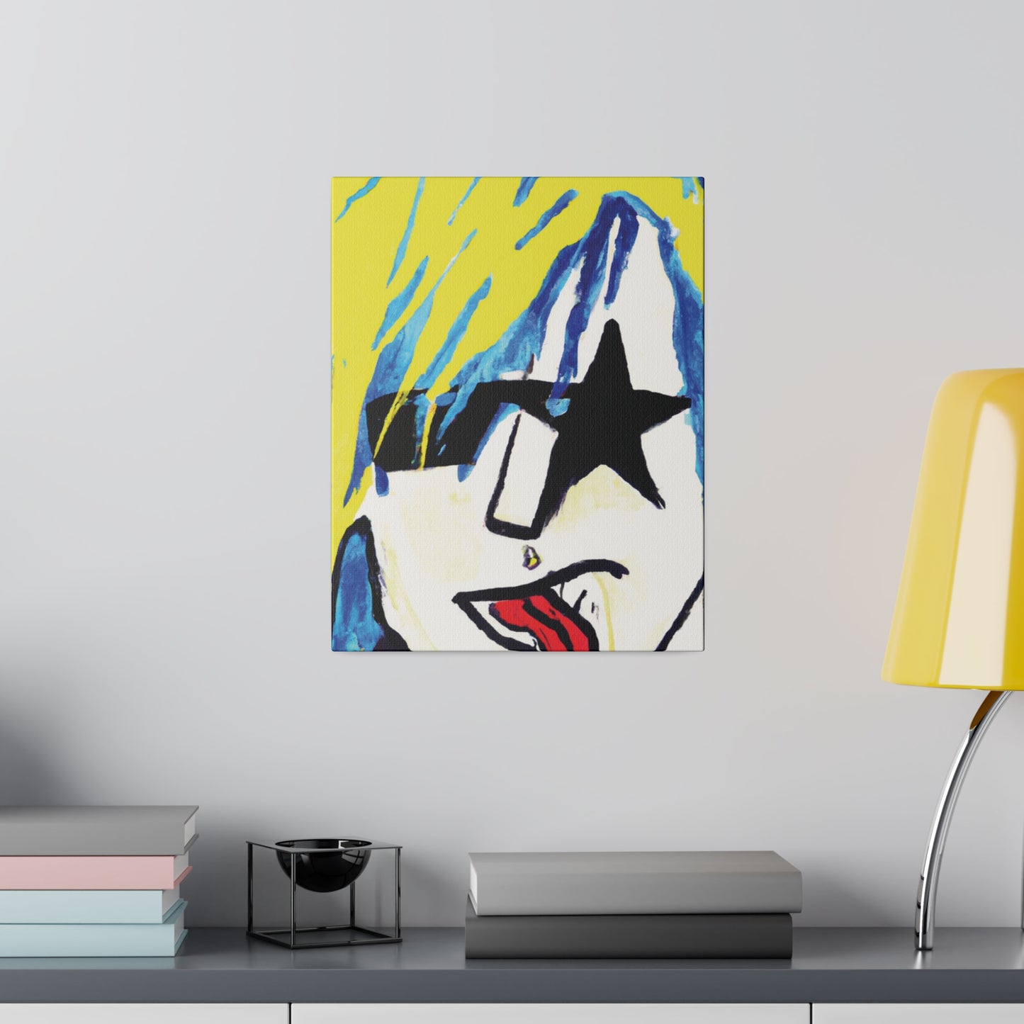 8584V - Rockstar Painting Print | Face | Abstract | Poster | Home Decor | Wall Art | Music Art | Canvas