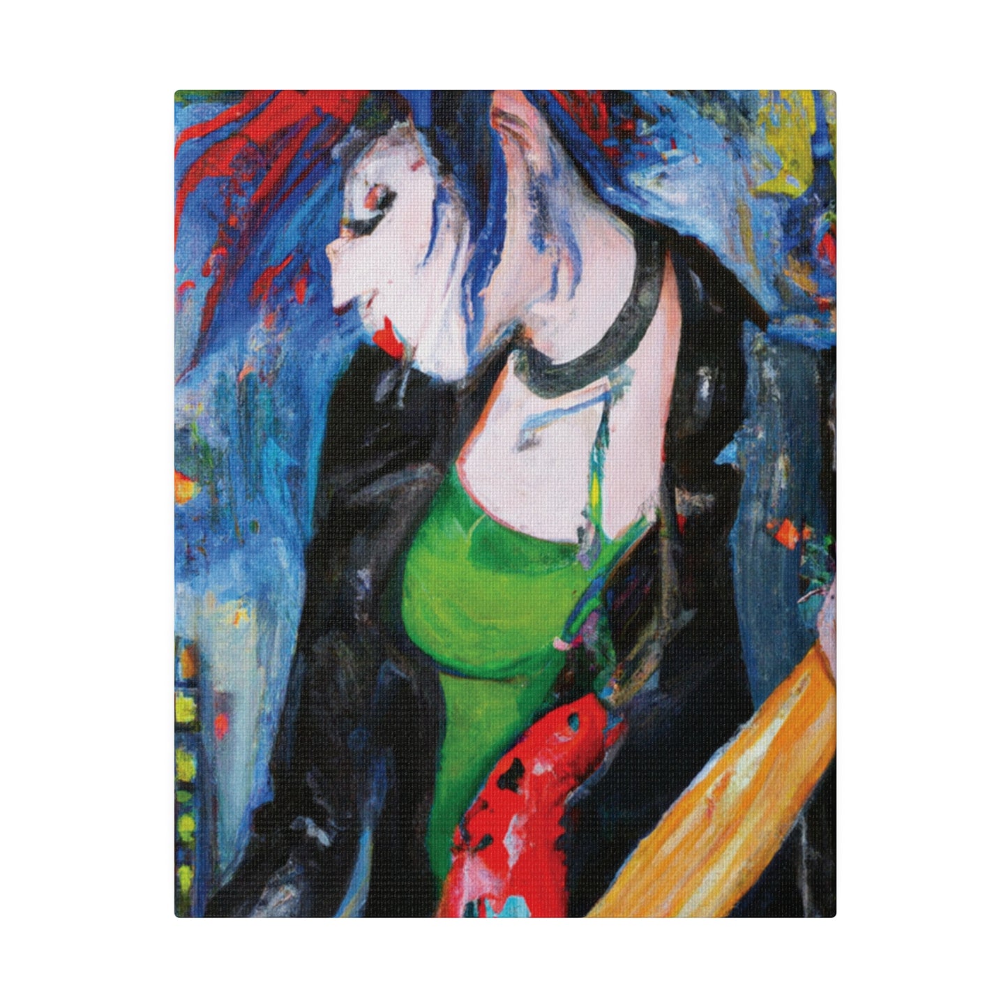 9423T - Rockstar Oil Painting Style Print | Poster | Home Decor | Wall Art | Music Art | Canvas