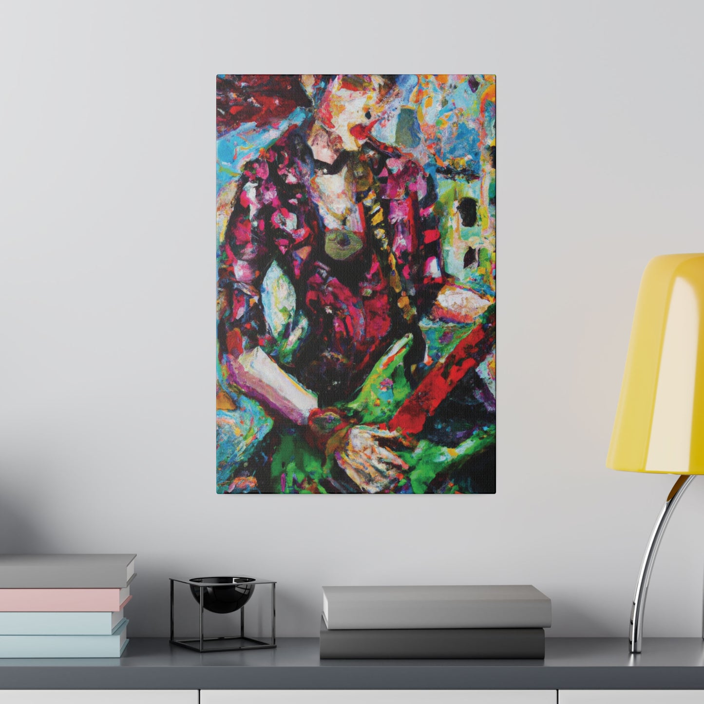 9453F - Rockstar Oil Painting Style Print | Poster | Home Decor | Wall Art | Music Art | Canvas