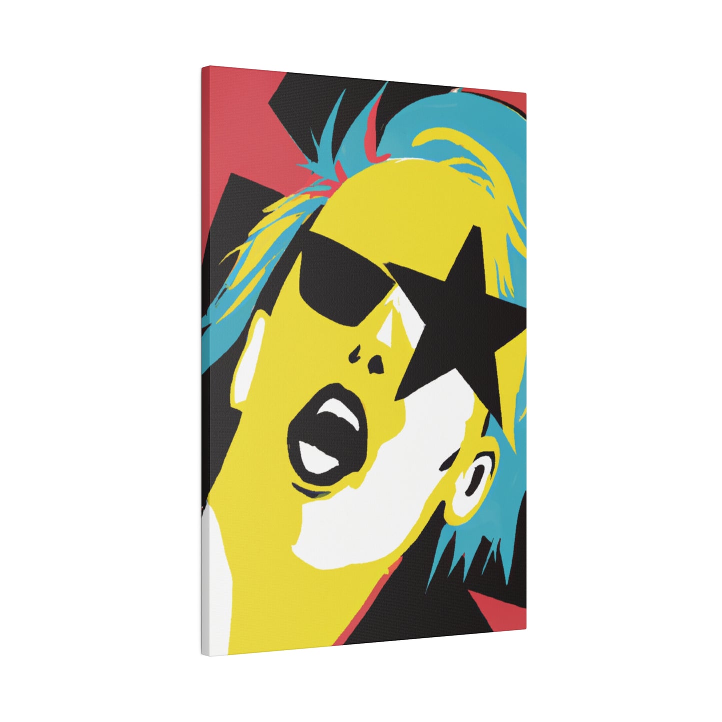 3688R - Rockstar Painting Print | Face | Abstract | Poster | Home Decor | Wall Art | Music Art | Canvas