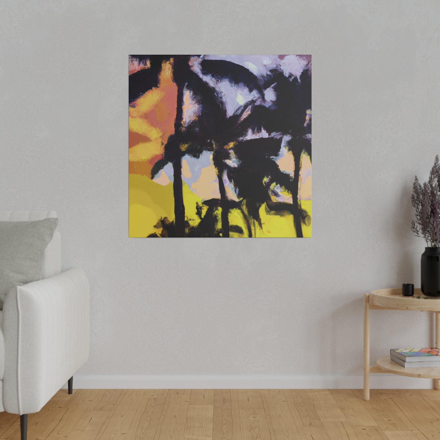 3753W - Miami Beach Sunset Painting Print | Miami | Beach | Sunset | Poster | Home Decor | Wall Art | Canvas