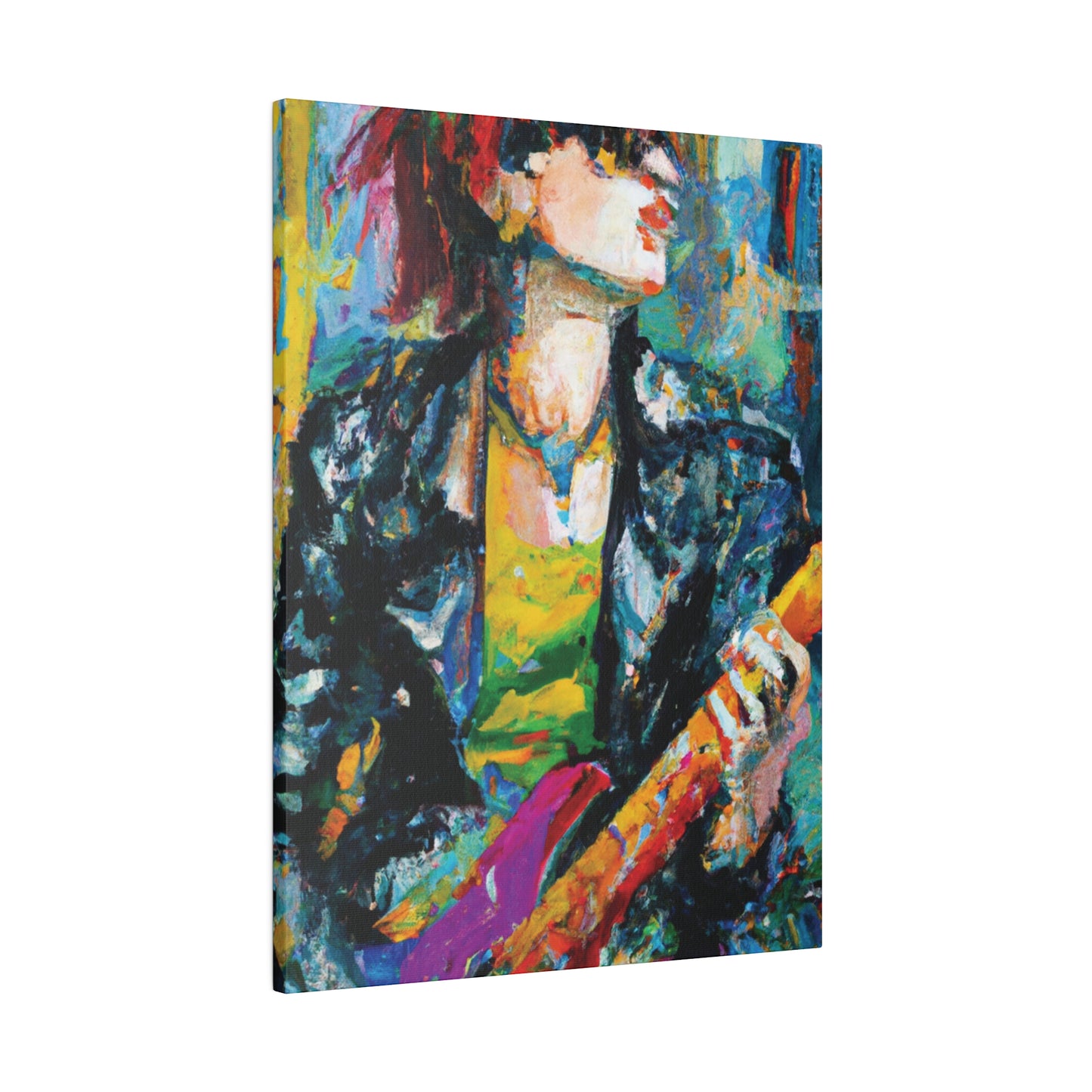 4638F - Rockstar Oil Painting Style Print | Poster | Home Decor | Wall Art | Music Art | Canvas