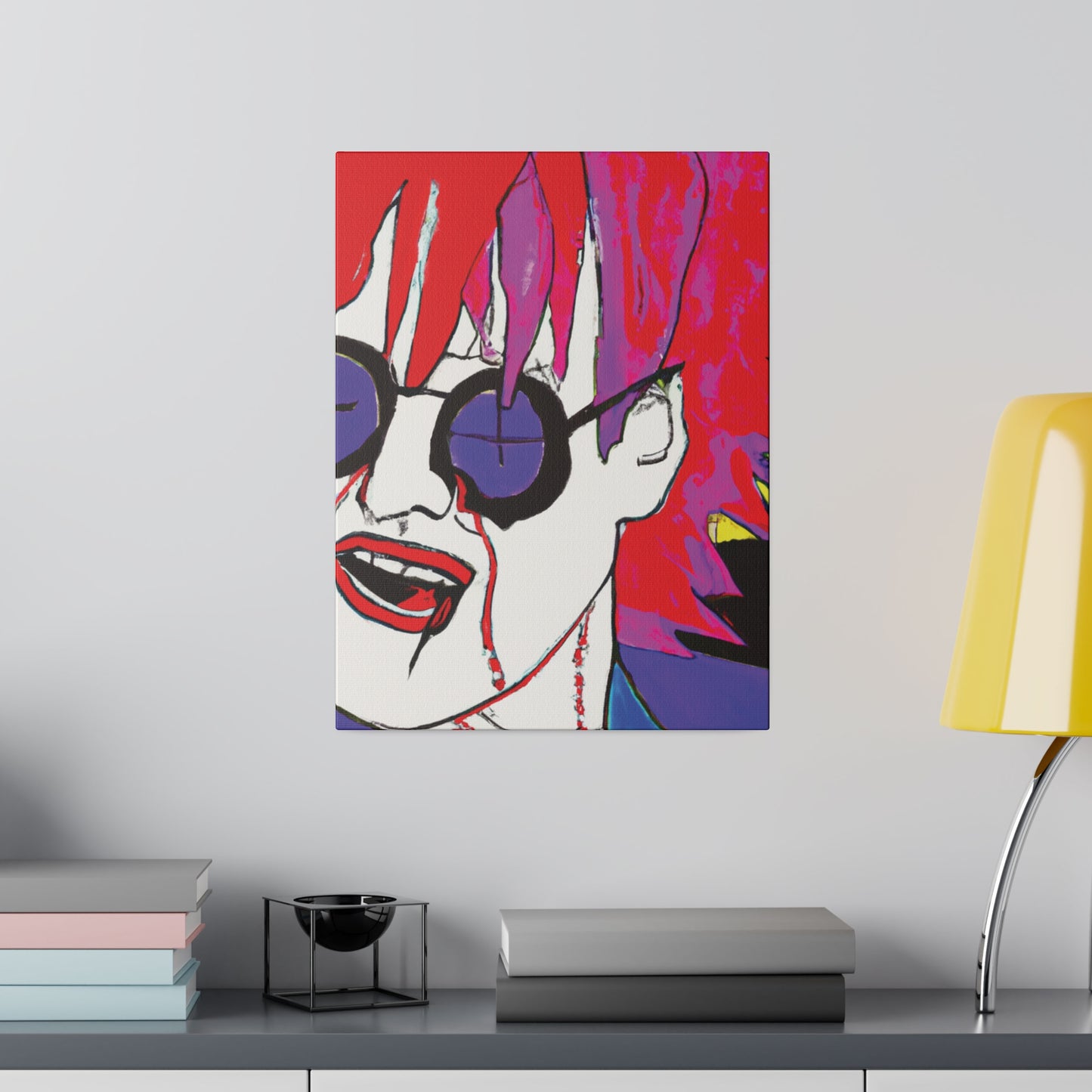 4014Q - Rockstar Painting Print | Face | Abstract | Poster | Home Decor | Wall Art | Music Art | Canvas