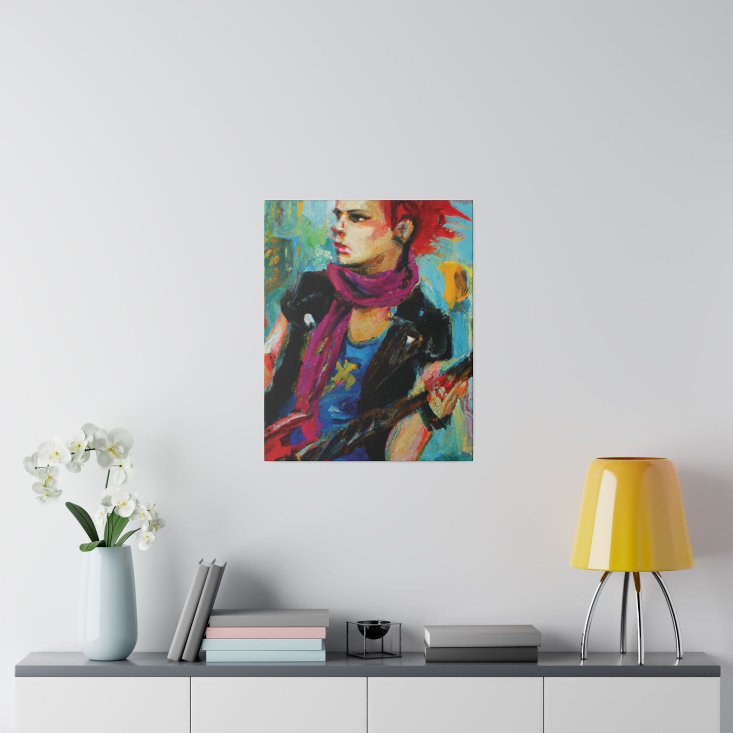 4638X - Rockstar Oil Painting Style Print | Poster | Home Decor | Wall Art | Music Art | Canvas