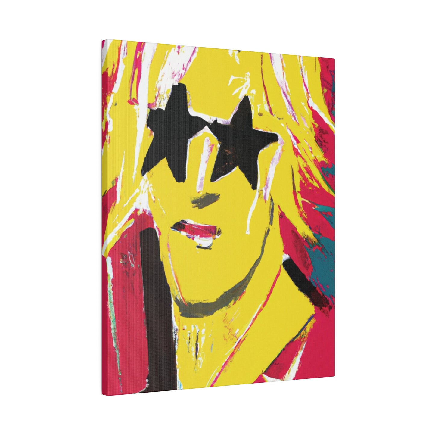 5263T - Rockstar Painting Print | Face | Abstract | Poster | Home Decor | Wall Art | Music Art | Canvas