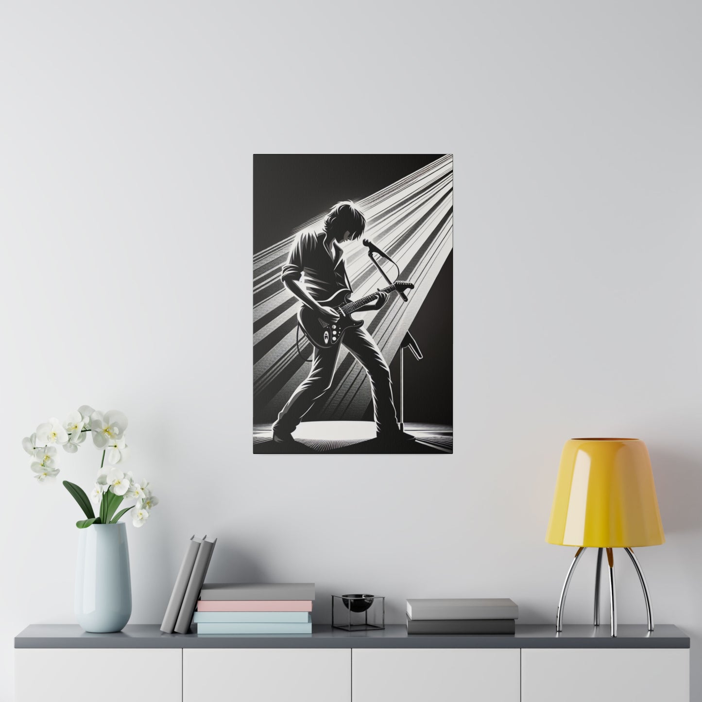 6832K - music art work, rockstar gifts, musician gift ideas, guitar art work, guitar artwork, guitar wall art canvas, playing guitar, decor