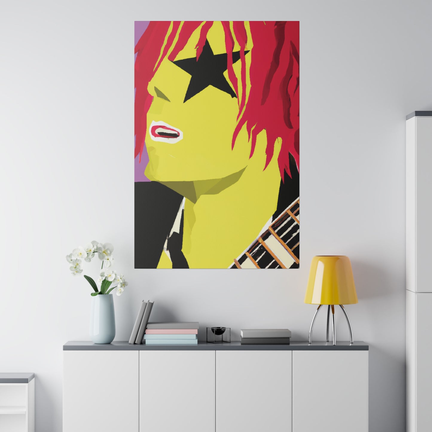 3268R - Rockstar Painting Print | Face | Abstract | Poster | Home Decor | Wall Art | Music Art | Canvas