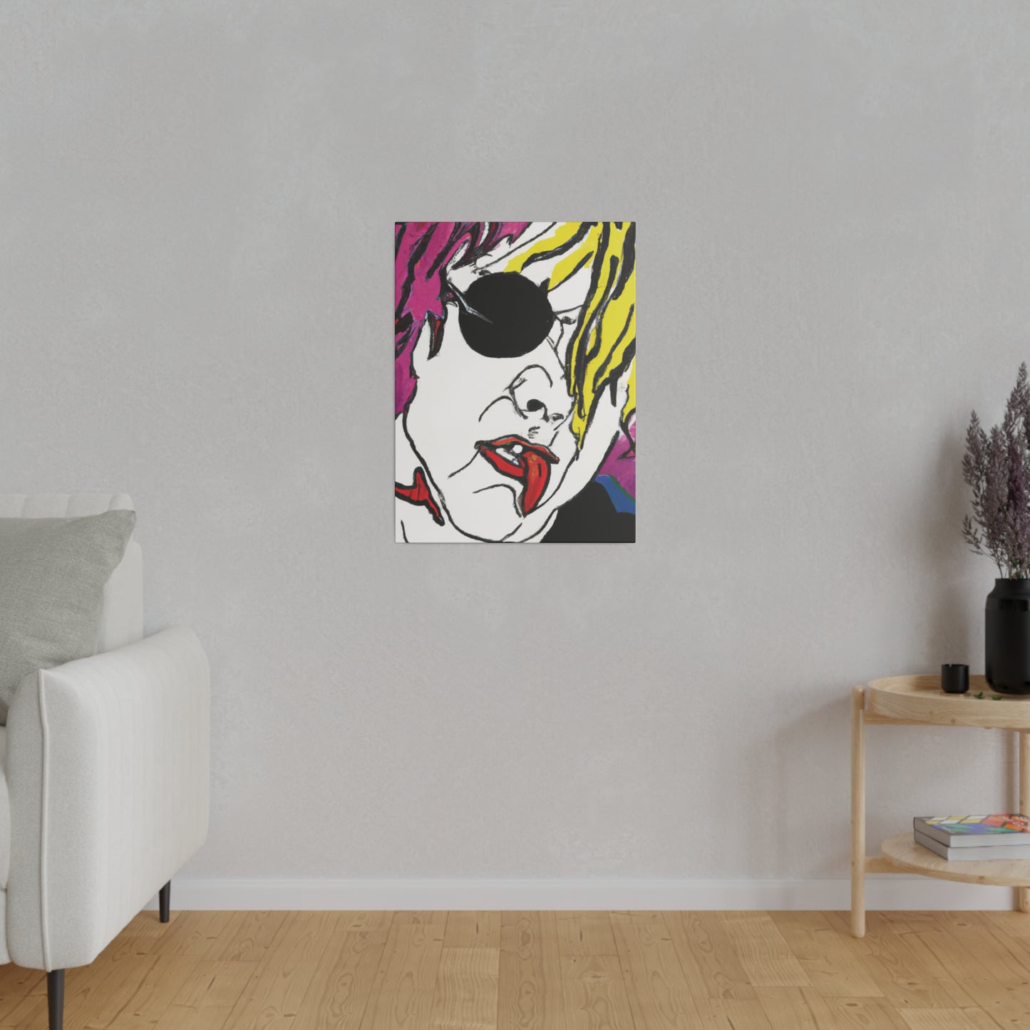 4249K - Rockstar Painting Print | Face | Abstract | Poster | Home Decor | Wall Art | Music Art | Canvas