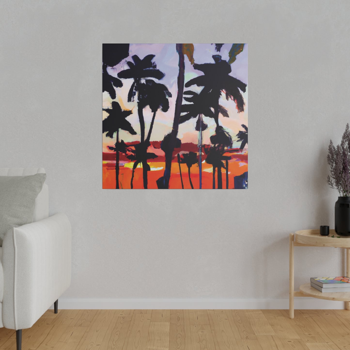 4161D - Miami Beach Sunset Painting Print | Miami | Beach | Sunset | Poster | Home Decor | Wall Art | Canvas