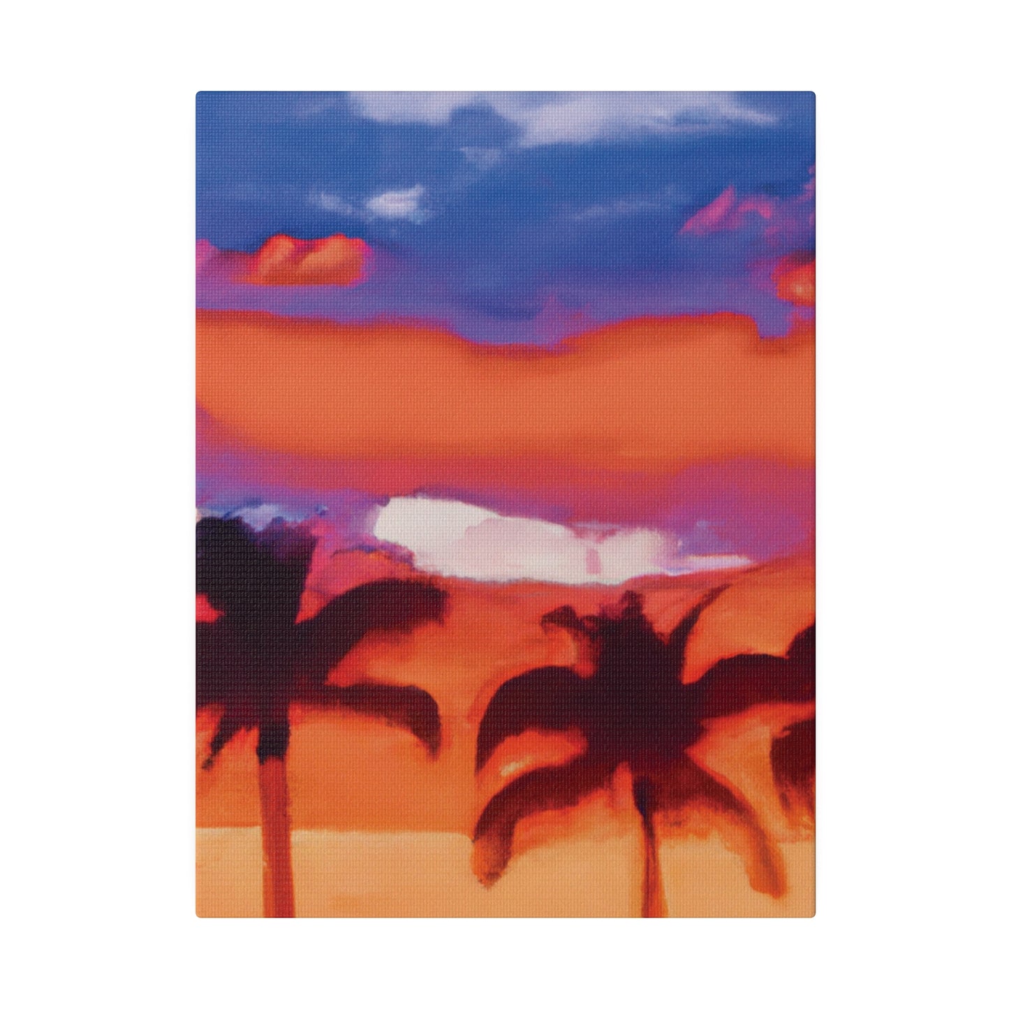 8546B - Miami Beach Sunset Painting Print | Miami | Beach | Sunset | Poster | Home Decor | Wall Art | Canvas