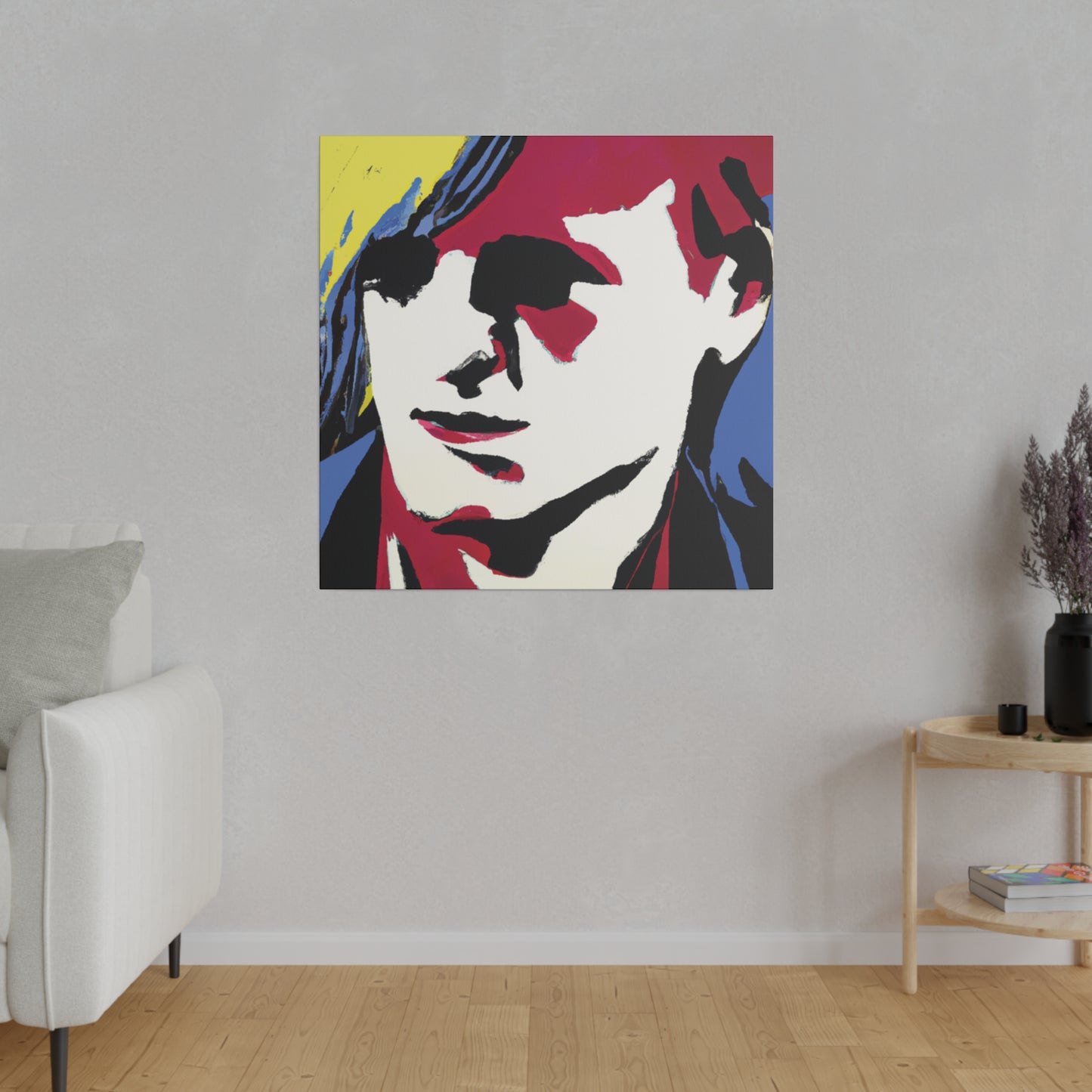 8246E - Rockstar Painting Print | Face | Abstract | Poster | Home Decor | Wall Art | Music Art | Canvas