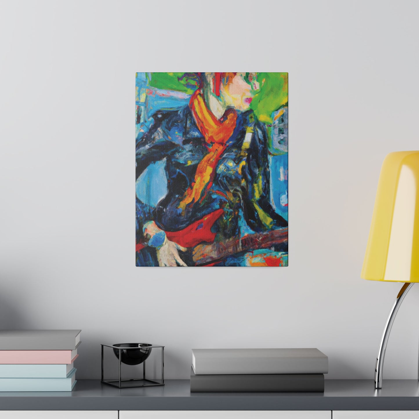 935O - Rockstar Oil Painting Style Print | Poster | Home Decor | Wall Art | Music Art | Canvas