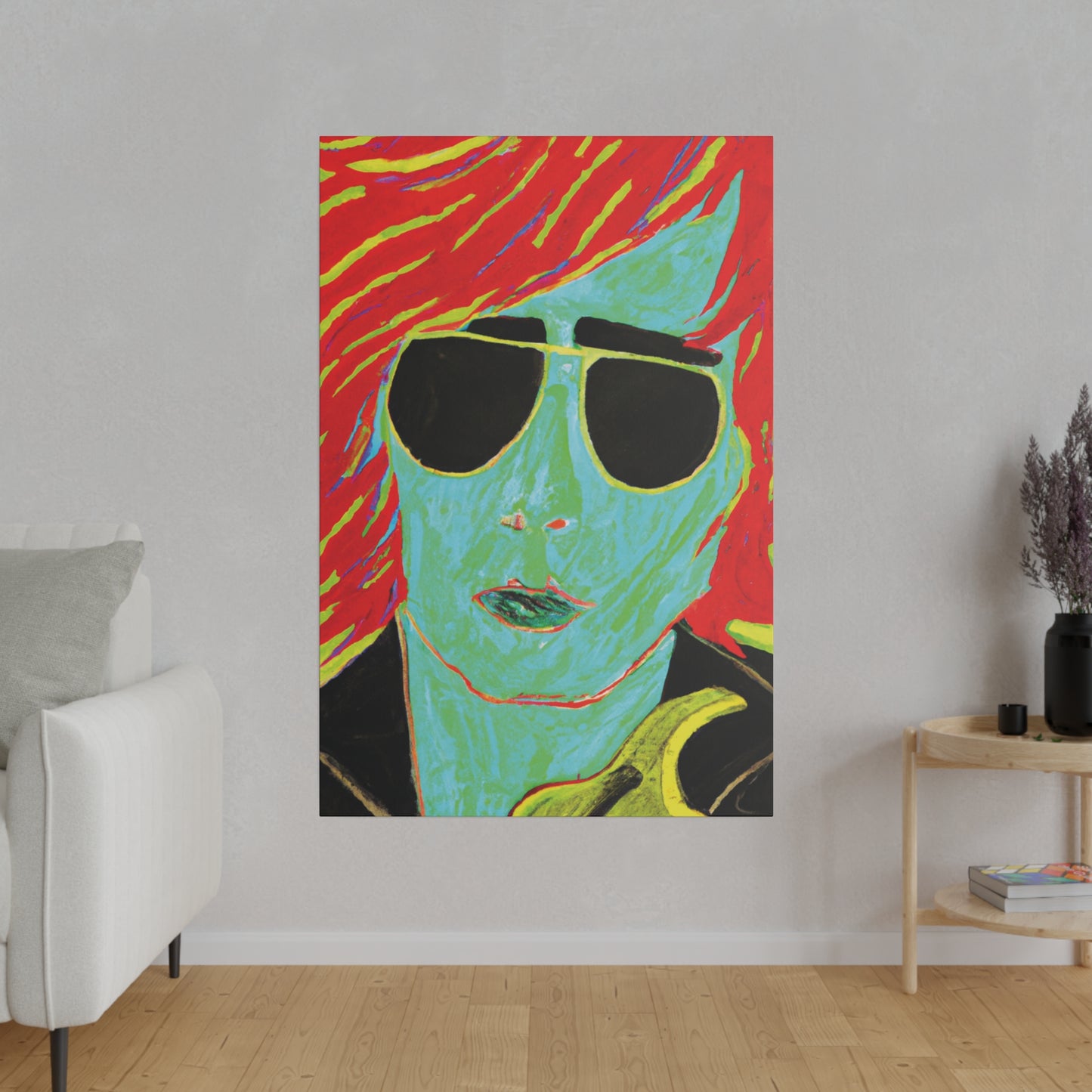 2058M - Rockstar Painting Print | Face | Abstract | Poster | Home Decor | Wall Art | Music Art | Canvas