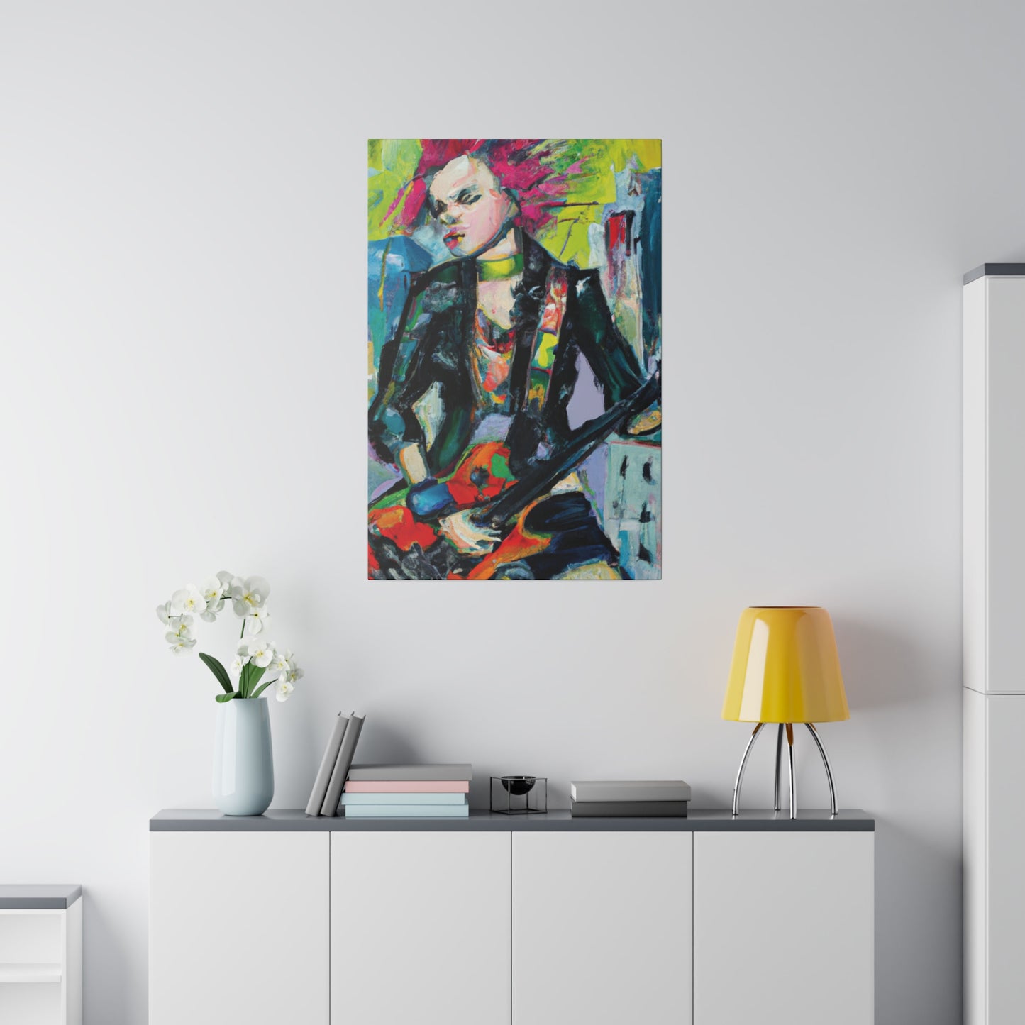 7258Y - Rockstar Oil Painting Style Print | Poster | Home Decor | Wall Art | Music Art | Canvas