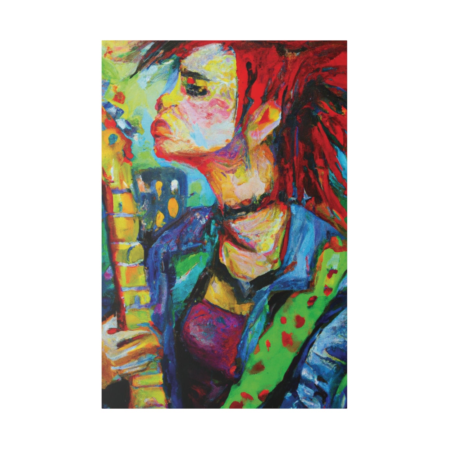 4898X - Rockstar Oil Painting Style Print | Poster | Home Decor | Wall Art | Music Art | Canvas
