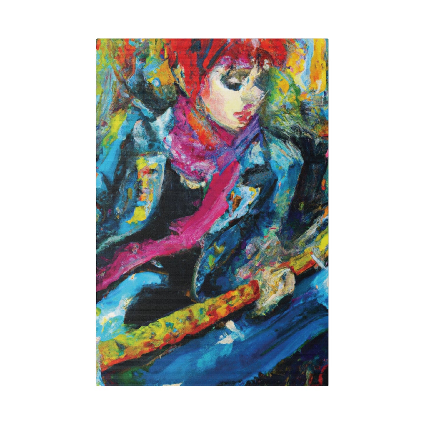 9823X - Rockstar Oil Painting Style Print | Poster | Home Decor | Wall Art | Music Art | Canvas
