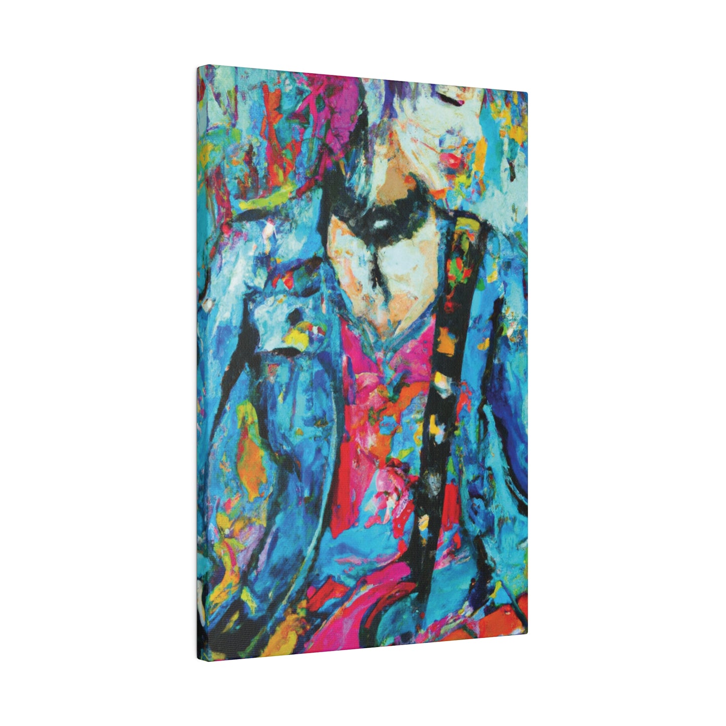 8374W - Rockstar Oil Painting Style Print | Poster | Home Decor | Wall Art | Music Art | Canvas