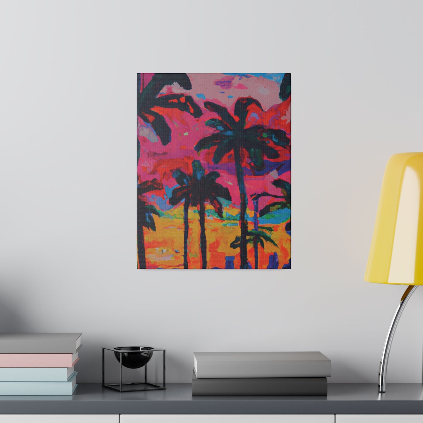 2821A - Miami Beach Sunset Painting Print | Miami | Beach | Sunset | Poster | Home Decor | Wall Art | Canvas