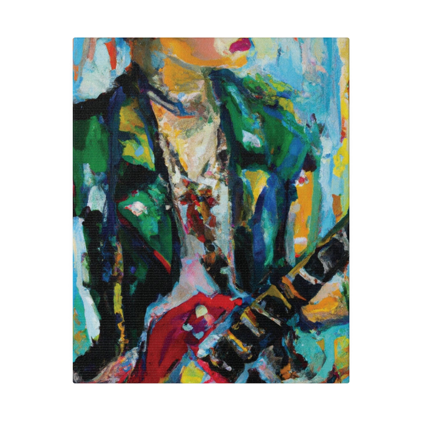 8554D - Rockstar Oil Painting Style Print | Poster | Home Decor | Wall Art | Music Art | Canvas