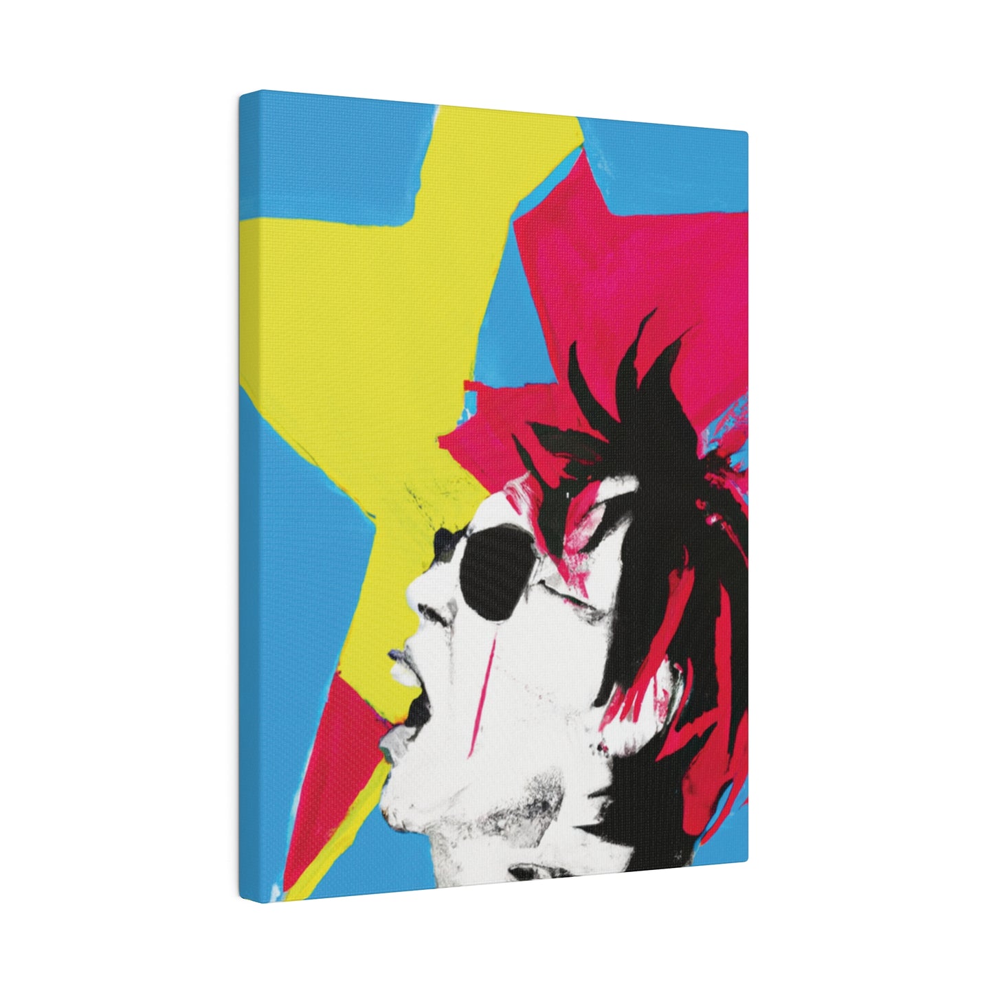 7179X - Rockstar Painting Print | Face | Abstract | Poster | Home Decor | Wall Art | Music Art | Canvas