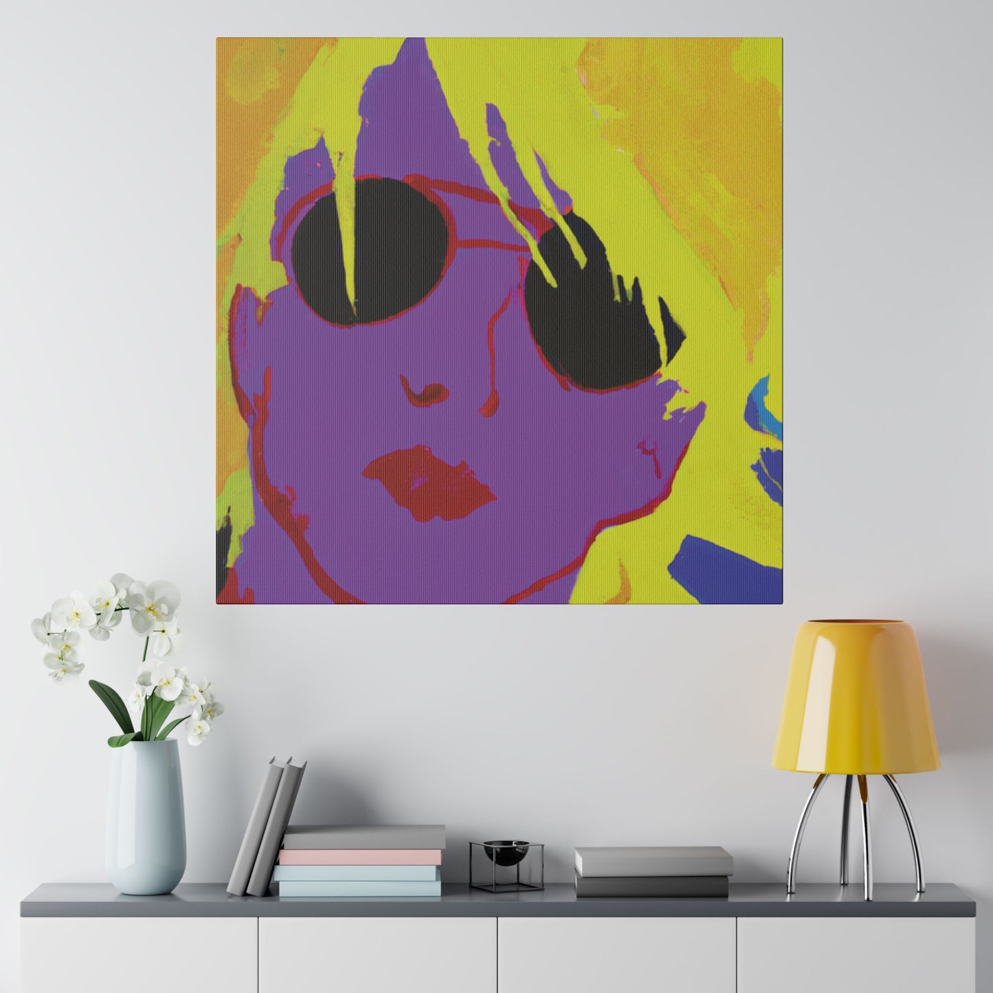 3022A - Rockstar Painting Print | Face | Abstract | Poster | Home Decor | Wall Art | Music Art | Canvas