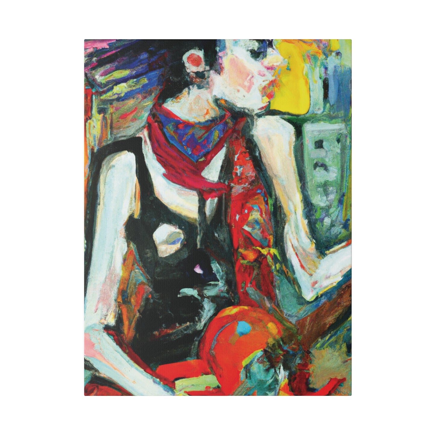 8733Q - Rockstar Oil Painting Style Print | Poster | Home Decor | Wall Art | Music Art | Canvas