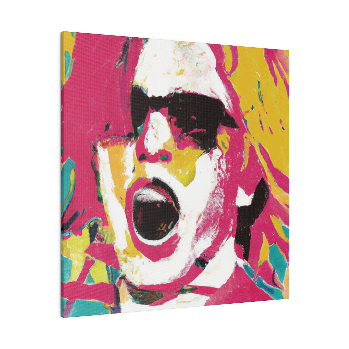 9342P - Rockstar Painting Print | Face | Abstract | Poster | Home Decor | Wall Art | Music Art | Canvas