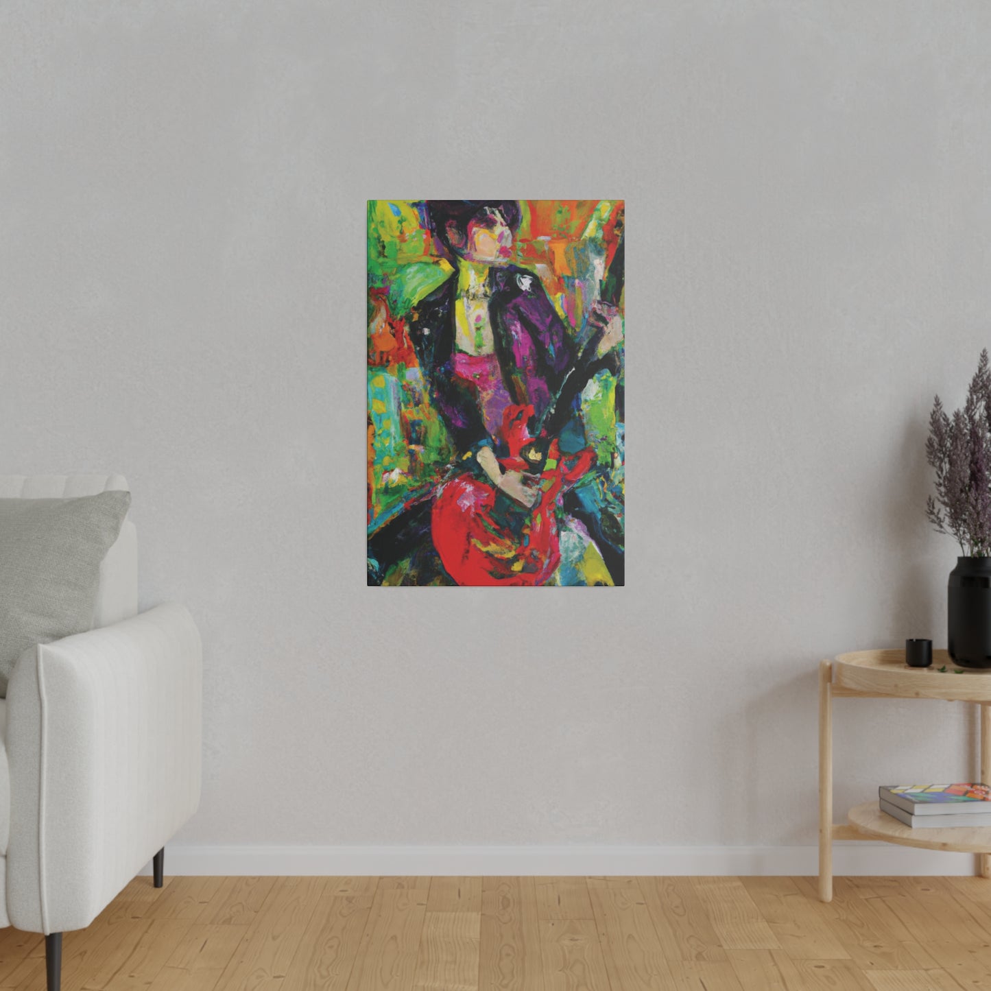 323O - Rockstar Oil Painting Style Print | Poster | Home Decor | Wall Art | Music Art | Canvas