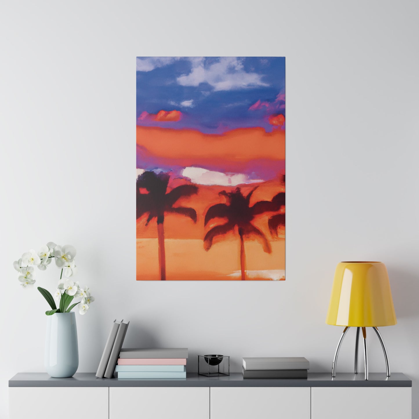 8546B - Miami Beach Sunset Painting Print | Miami | Beach | Sunset | Poster | Home Decor | Wall Art | Canvas