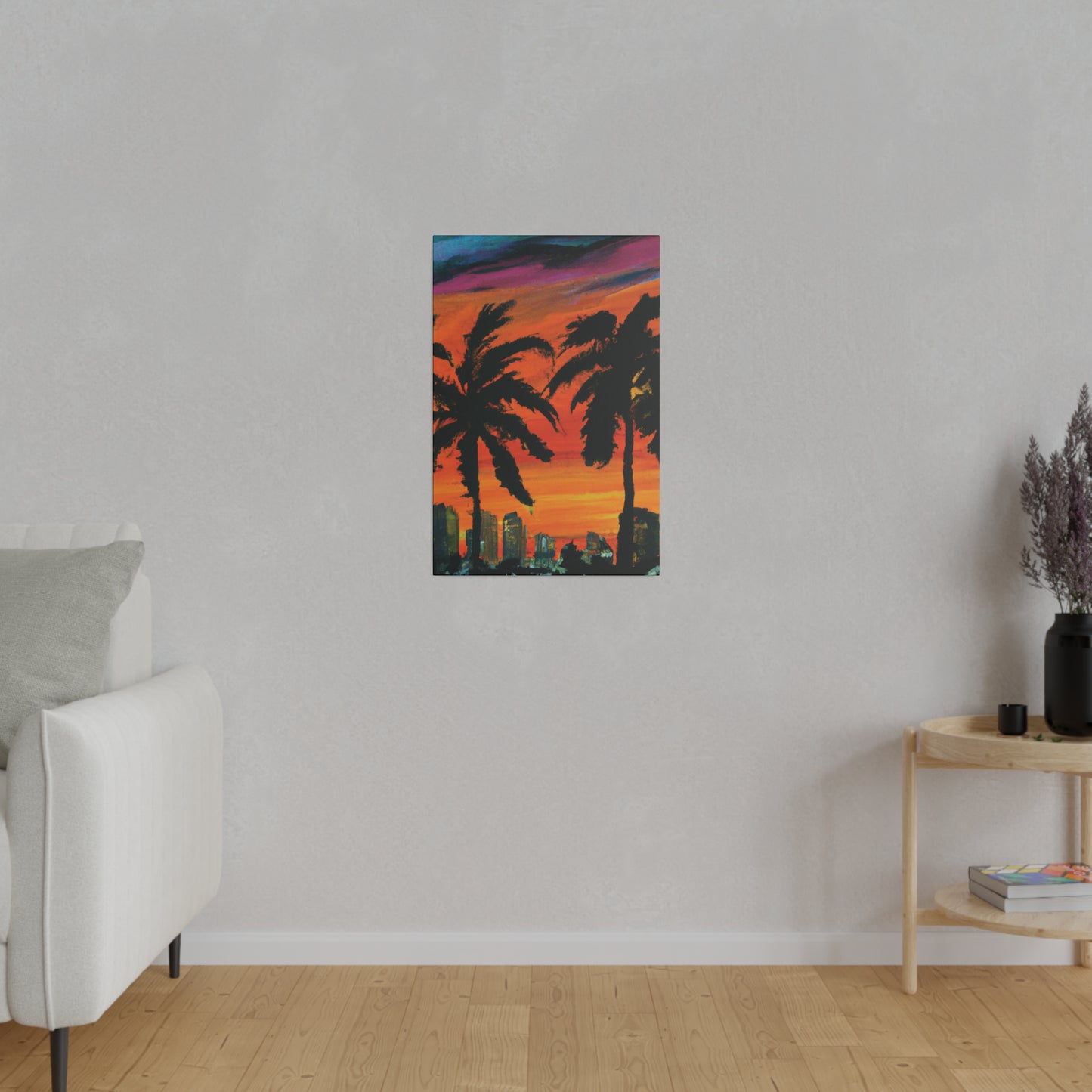 3294V - Miami Beach Sunset Painting Print | Miami | Beach | Sunset | Poster | Home Decor | Wall Art | Canvas