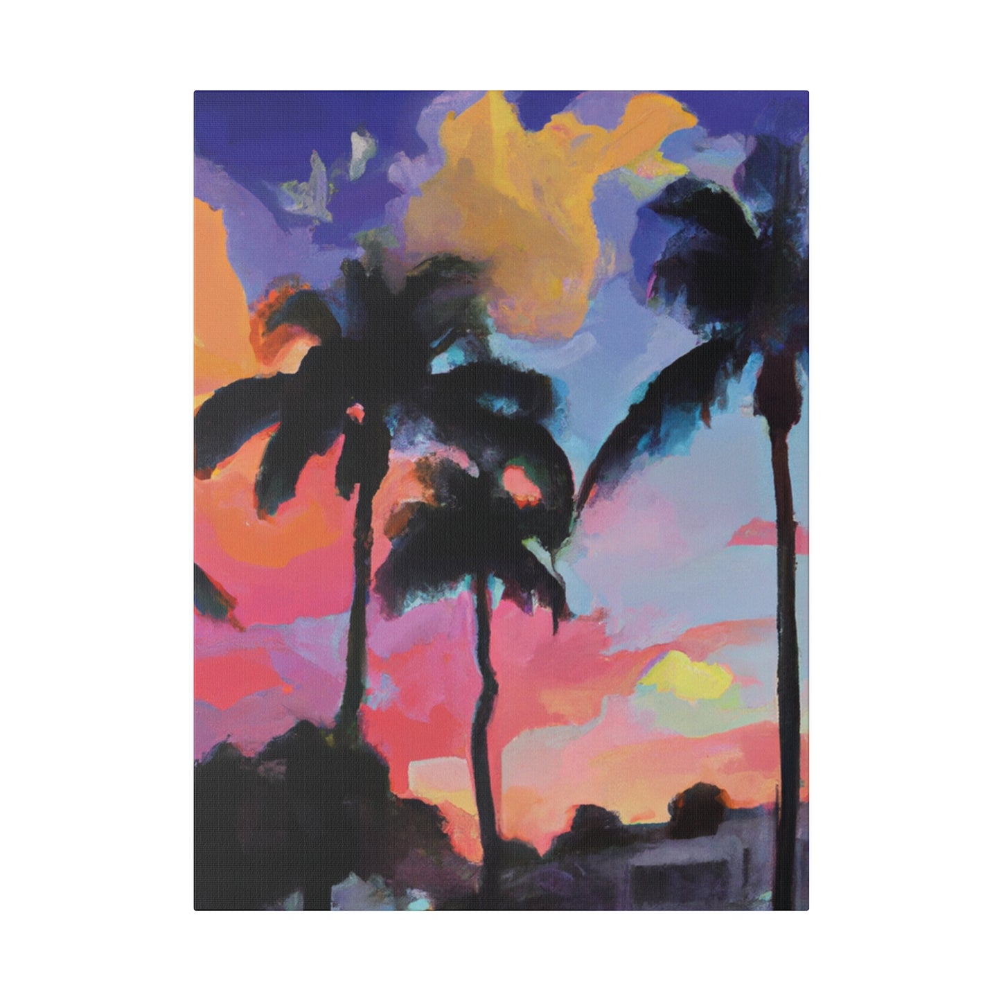 5334Q - Miami Beach Sunset Painting Print | Miami | Beach | Sunset | Poster | Home Decor | Wall Art | Canvas