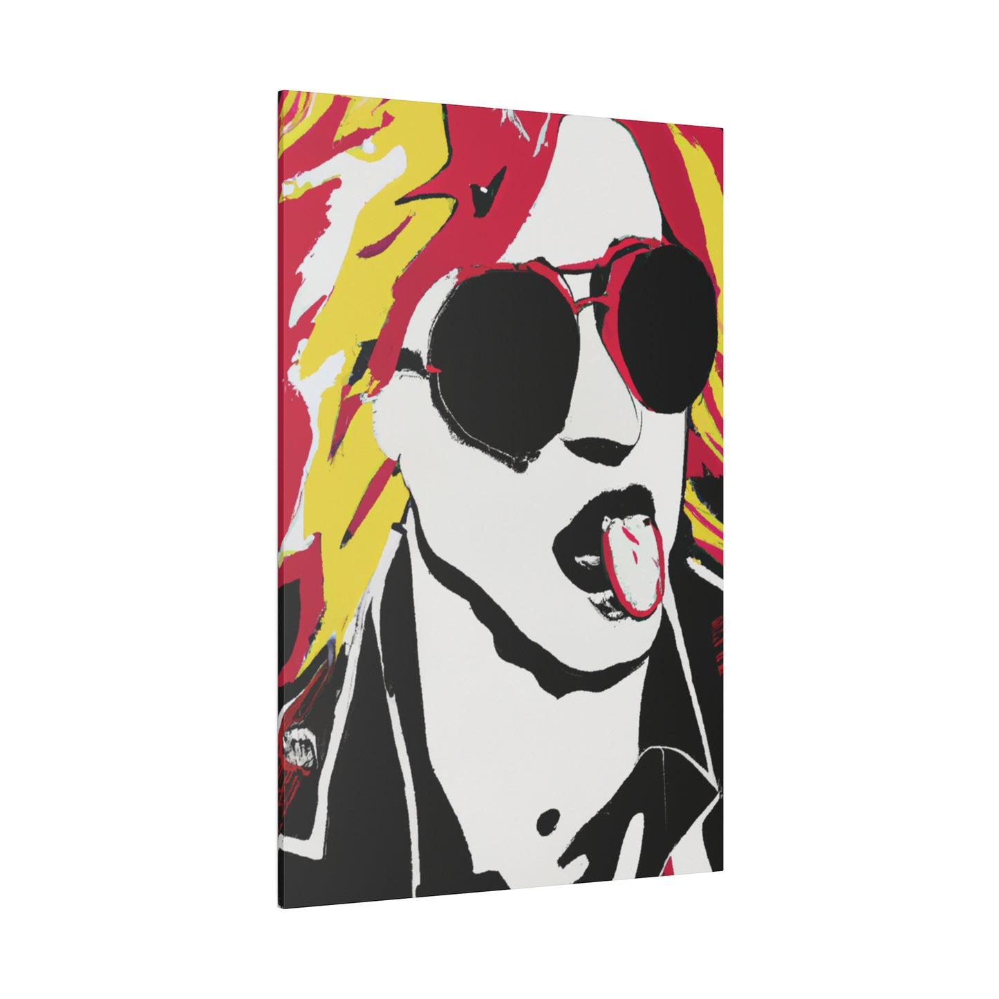 4851A - Rockstar Painting Print | Face | Abstract | Poster | Home Decor | Wall Art | Music Art | Canvas