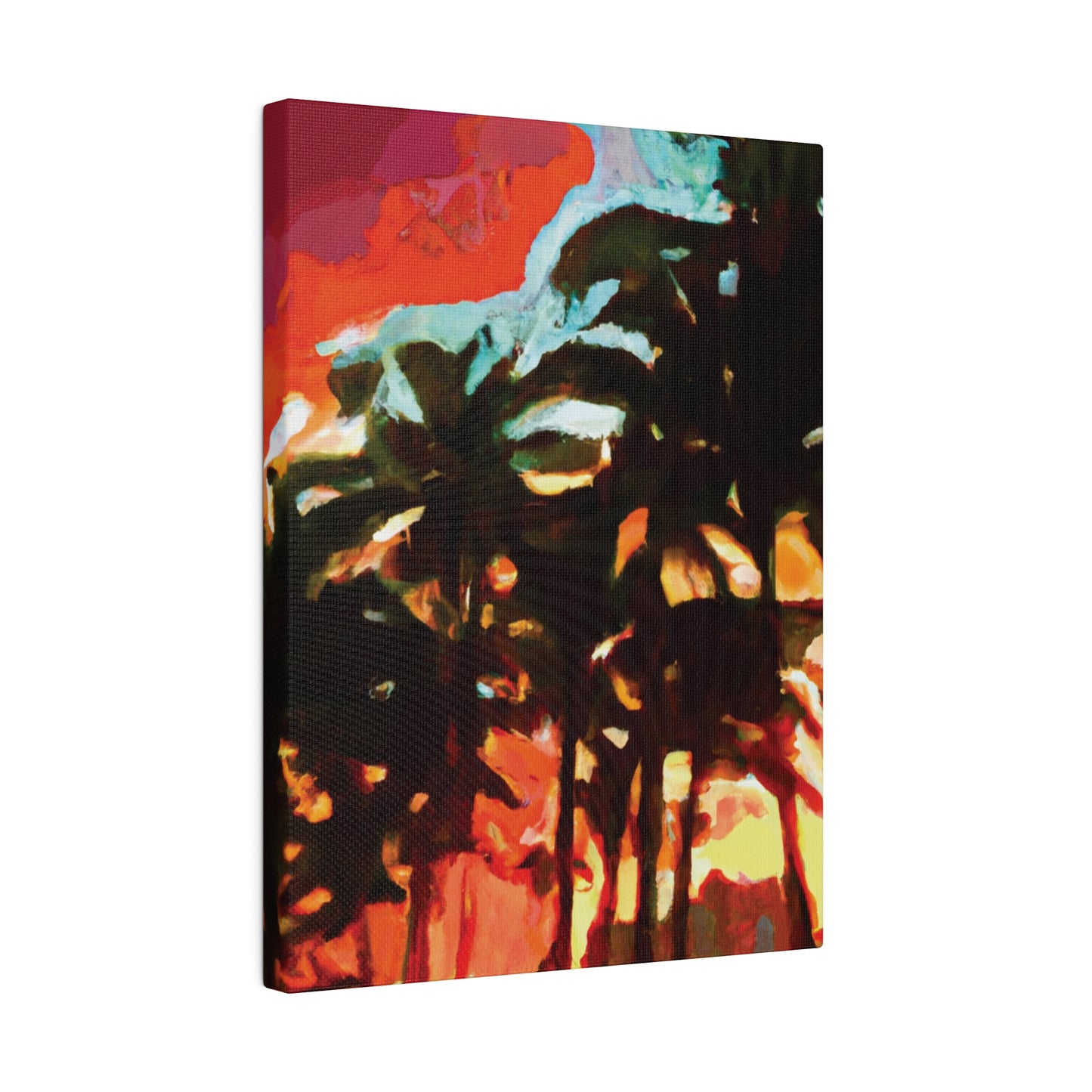 4052W - Miami Beach Sunset Painting Print | Miami | Beach | Sunset | Poster | Home Decor | Wall Art | Canvas