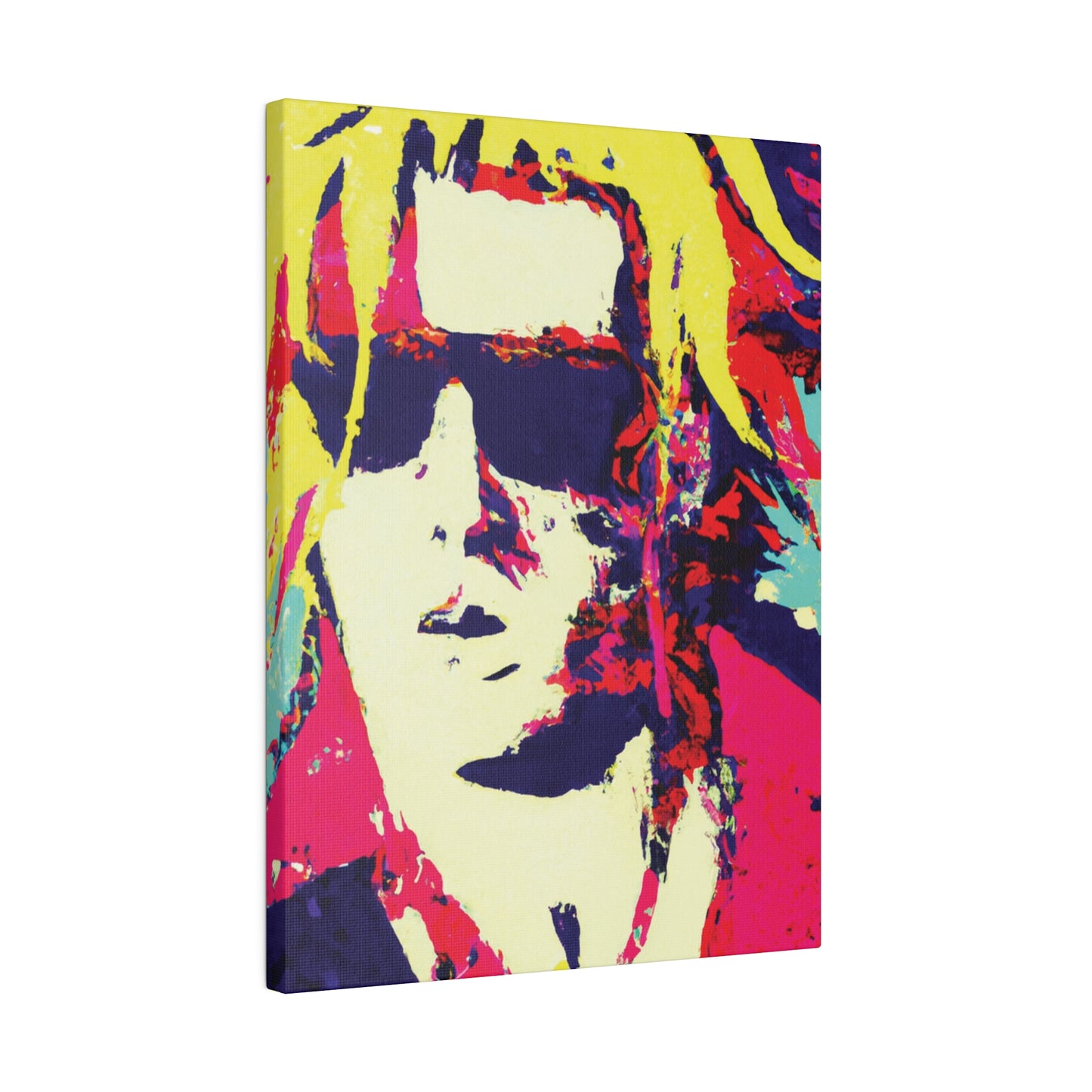 8674W - Rockstar Painting Print | Face | Abstract | Poster | Home Decor | Wall Art | Music Art | Canvas