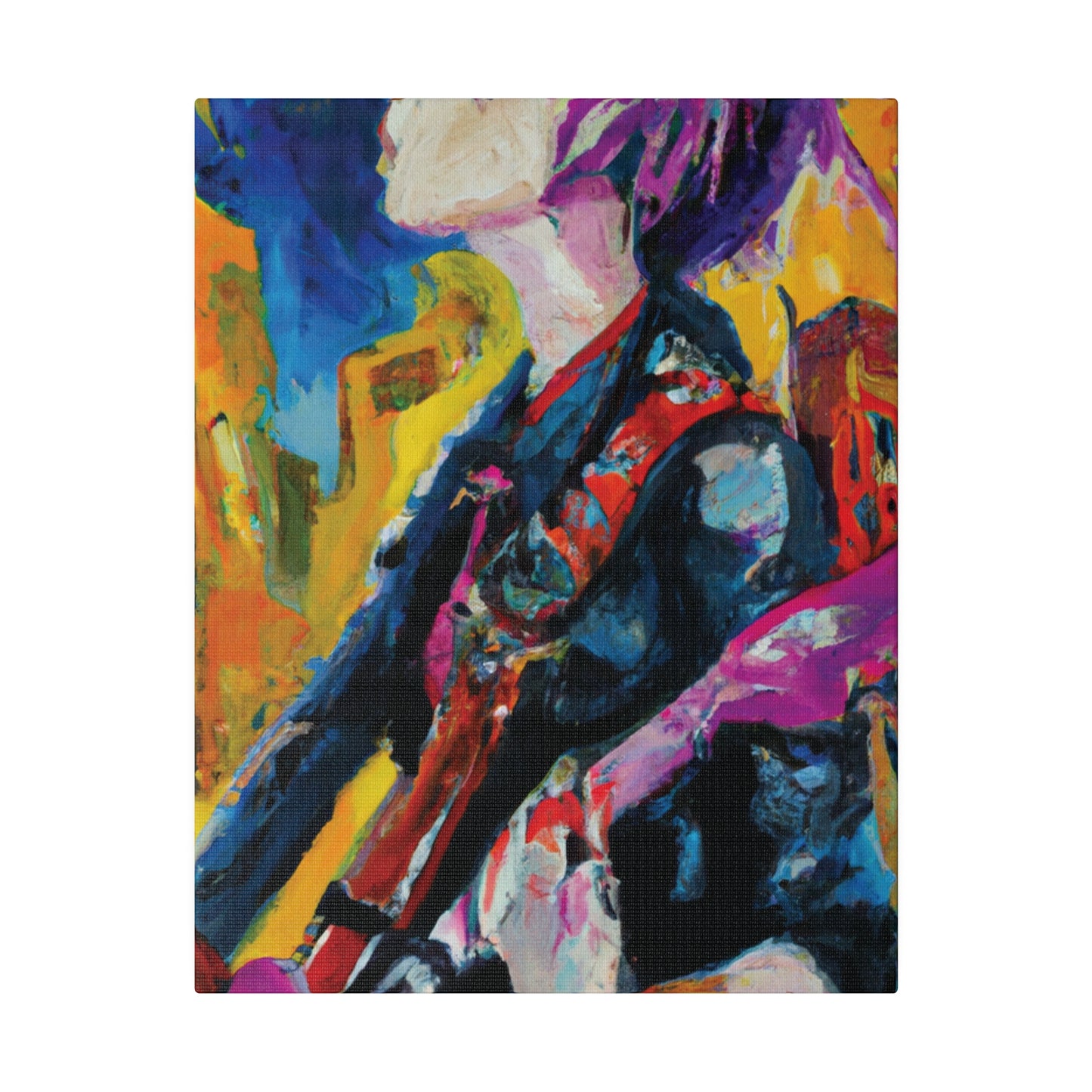 8245D - Rockstar Oil Painting Style Print | Poster | Home Decor | Wall Art | Music Art | Canvas
