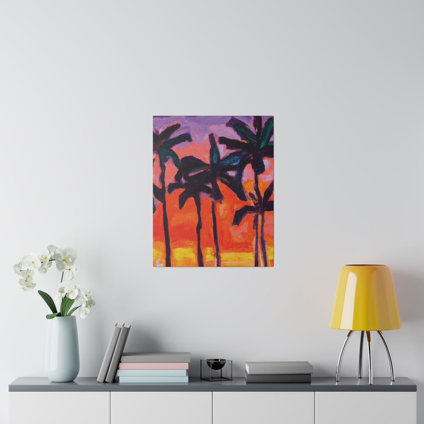 5618V - Miami Beach Sunset Painting Print | Miami | Beach | Sunset | Poster | Home Decor | Wall Art | Canvas