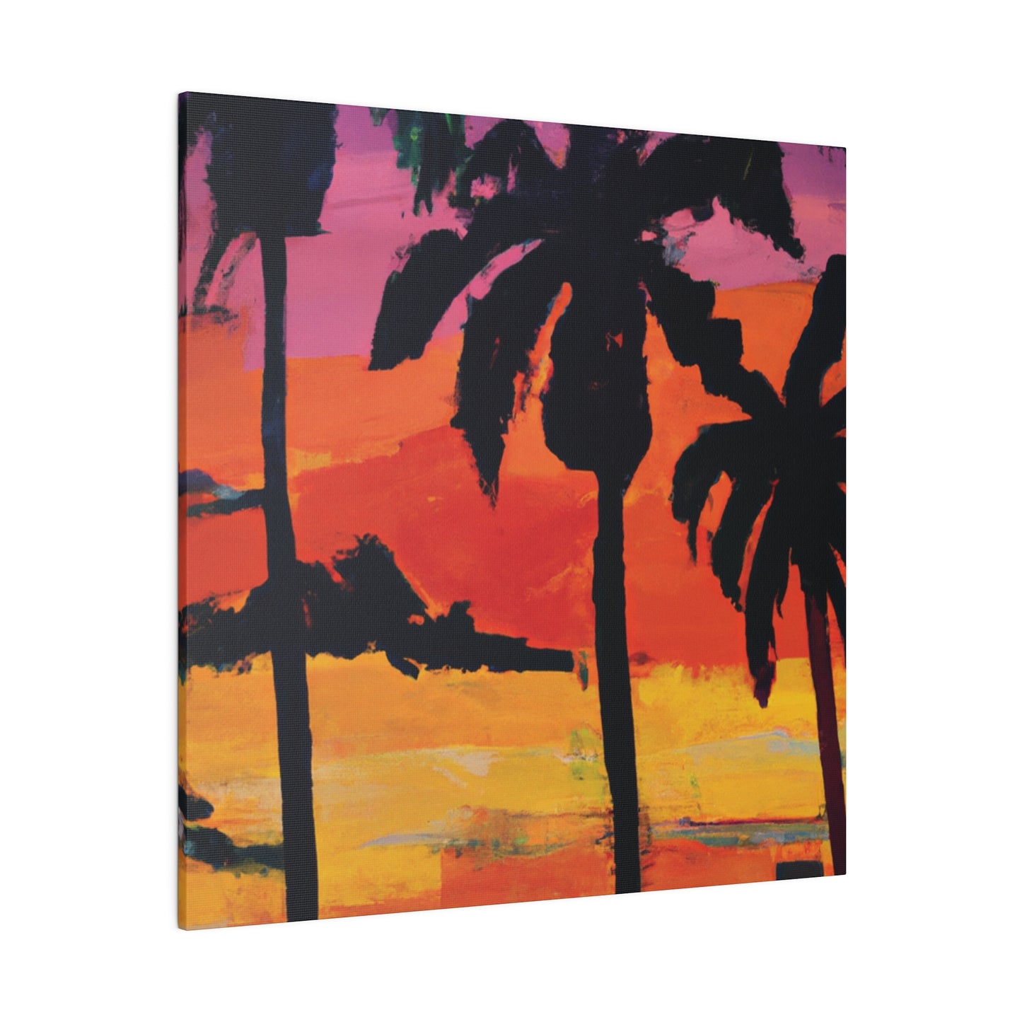 7389S - Miami Beach Sunset Painting Print | Miami | Beach | Sunset | Poster | Home Decor | Wall Art | Canvas