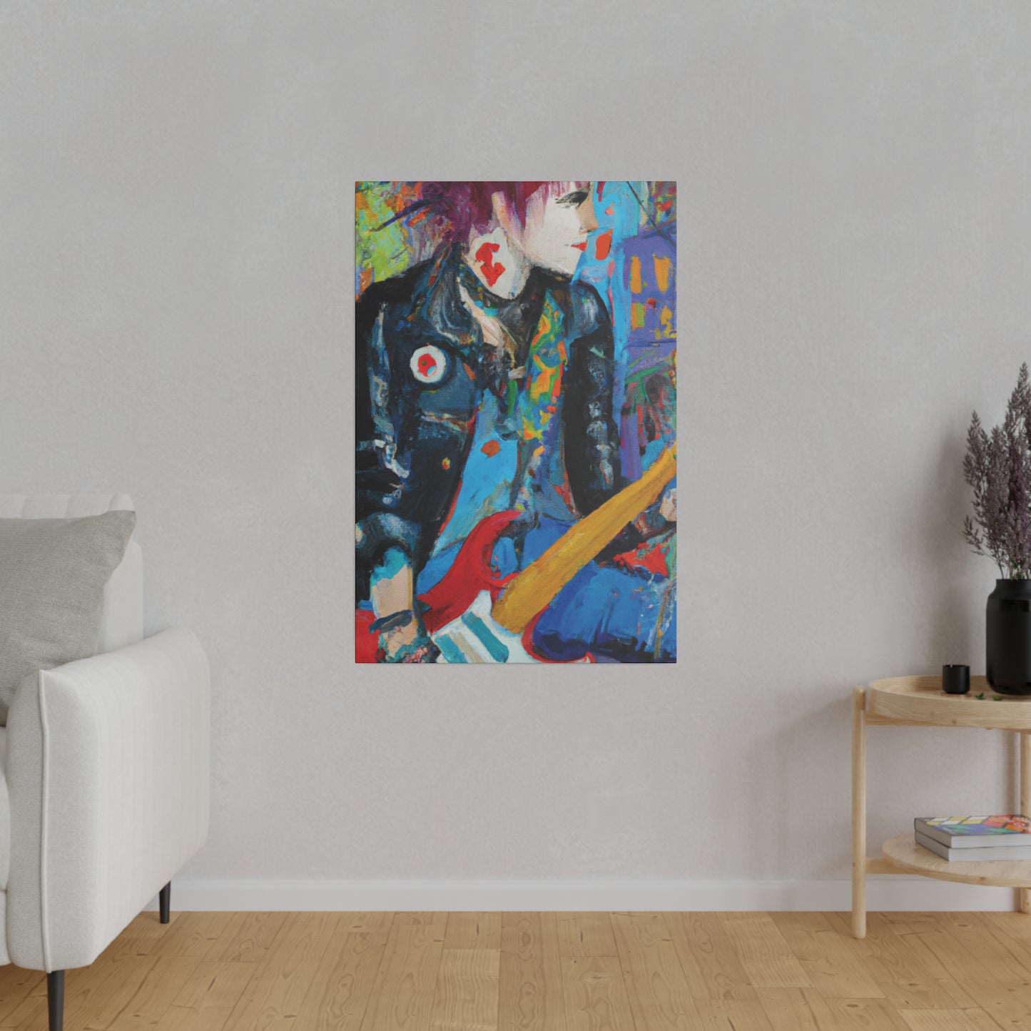 4391Q - Rockstar Oil Painting Style Print | Poster | Home Decor | Wall Art | Music Art | Canvas