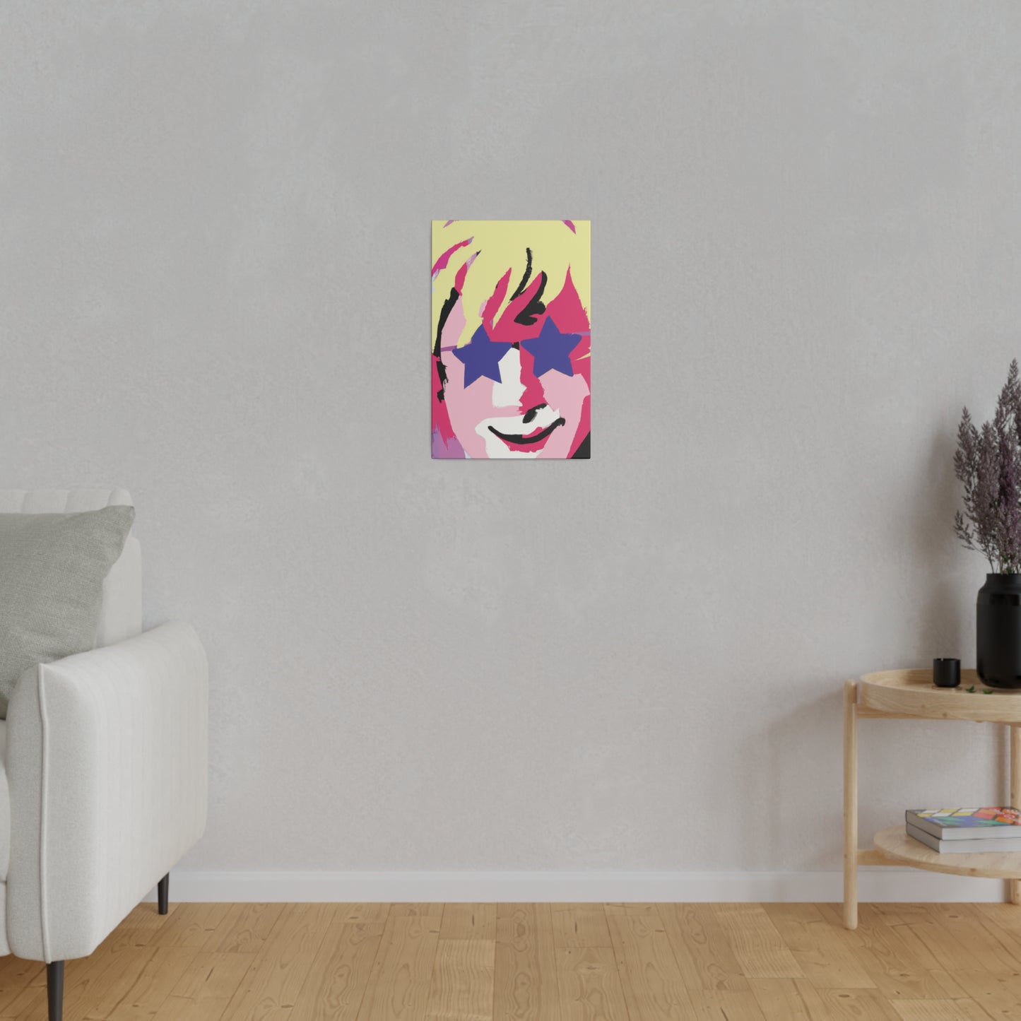 3558K - Rockstar Painting Print | Face | Abstract | Poster | Home Decor | Wall Art | Music Art | Canvas