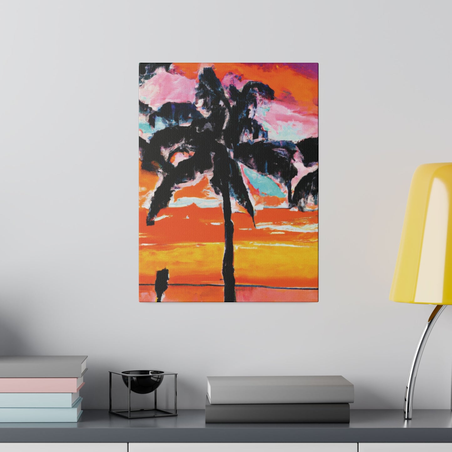 8371S - Miami Beach Sunset Painting Print | Miami | Beach | Sunset | Poster | Home Decor | Wall Art | Canvas